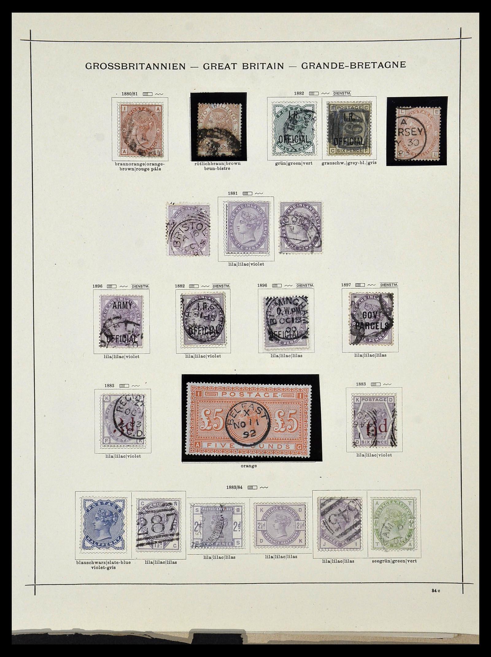 34360 004 - Stamp collection 34360 Great Britain 1840-1934.
