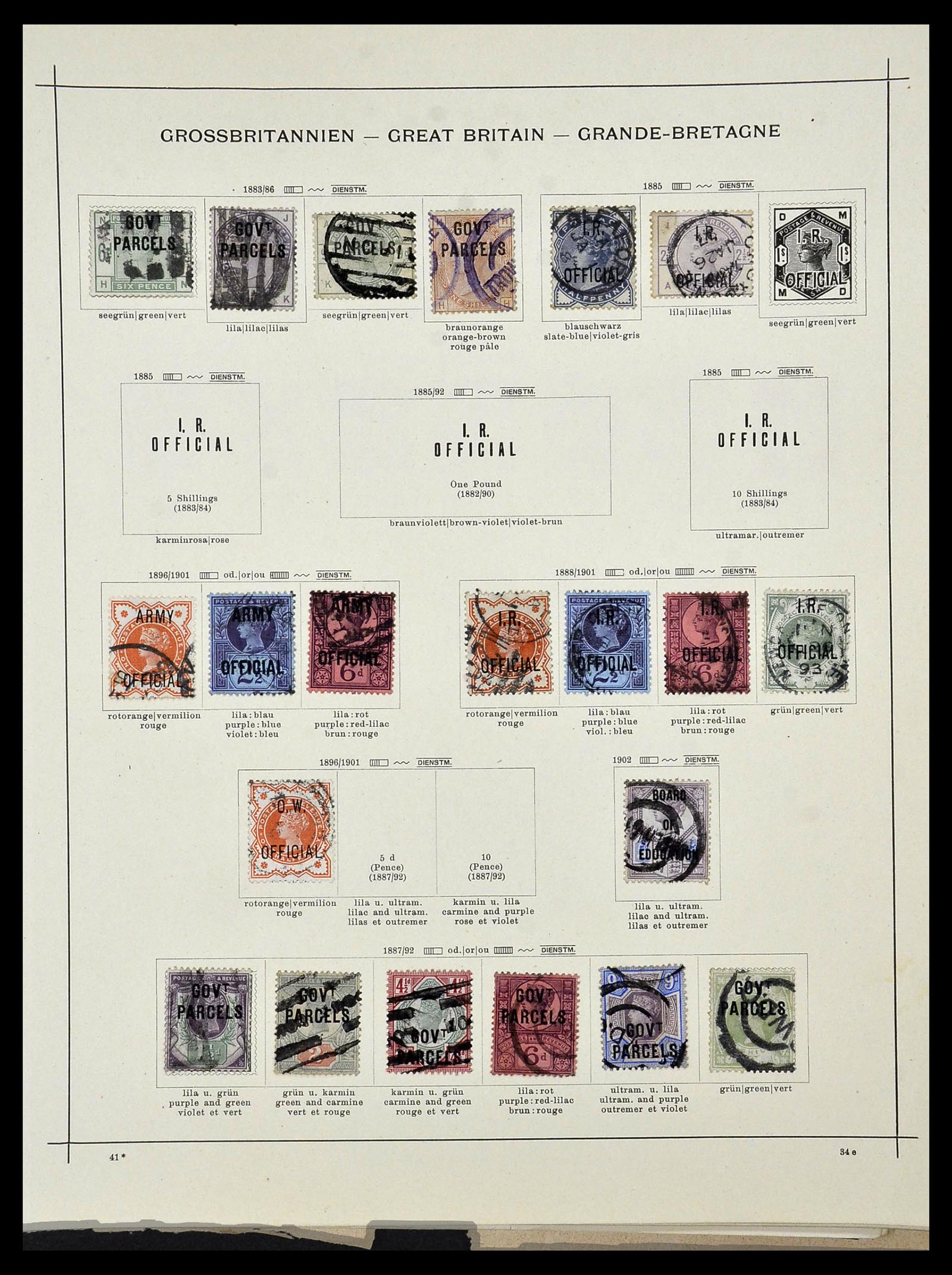 34360 006 - Postzegelverzameling 34360 Engeland 1840-1934.