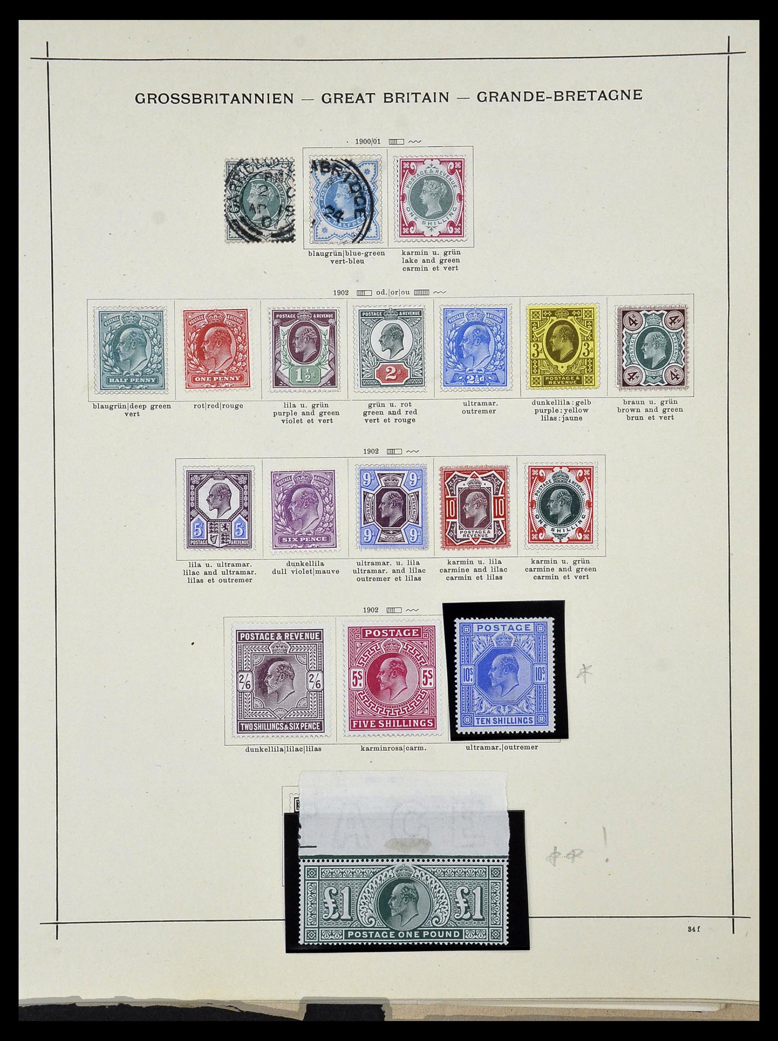 34360 007 - Postzegelverzameling 34360 Engeland 1840-1934.