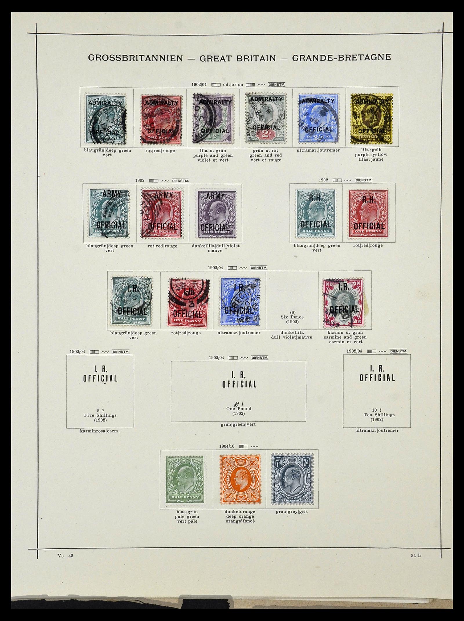 34360 009 - Postzegelverzameling 34360 Engeland 1840-1934.
