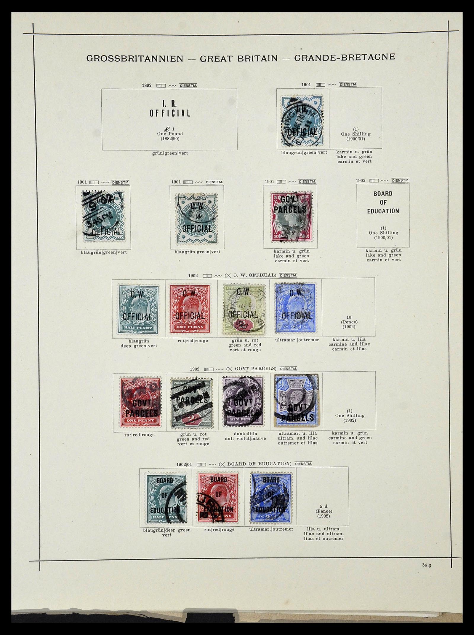 34360 010 - Postzegelverzameling 34360 Engeland 1840-1934.