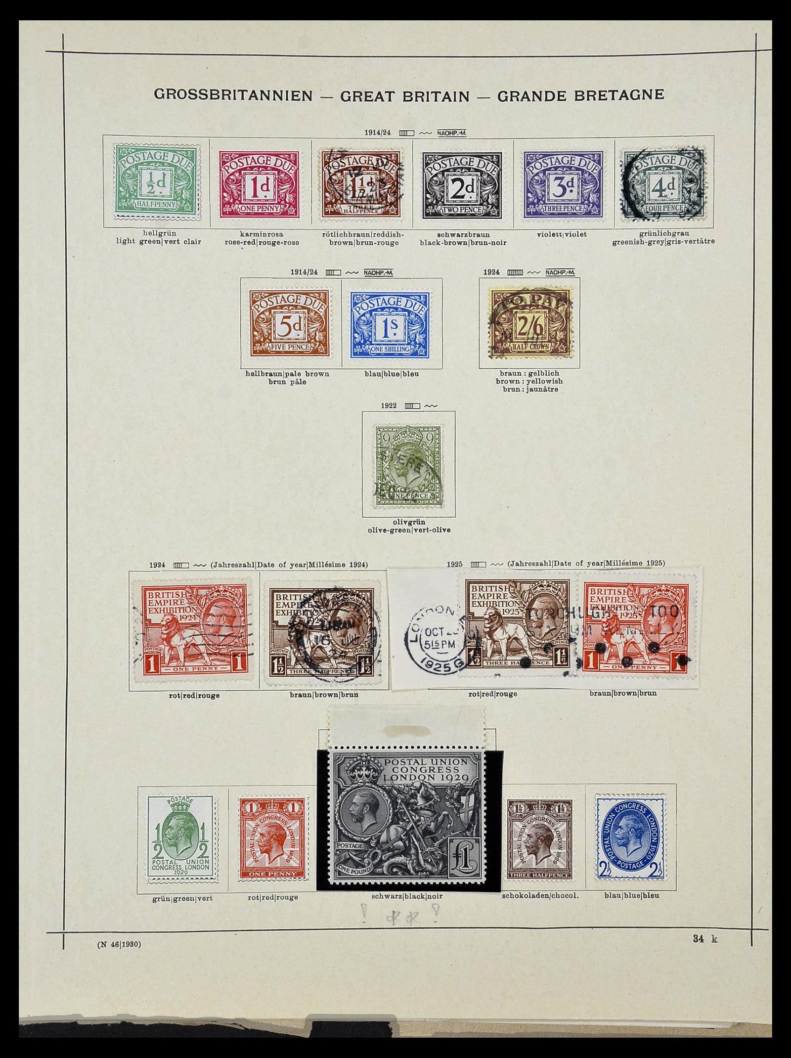 34360 011 - Stamp collection 34360 Great Britain 1840-1934.