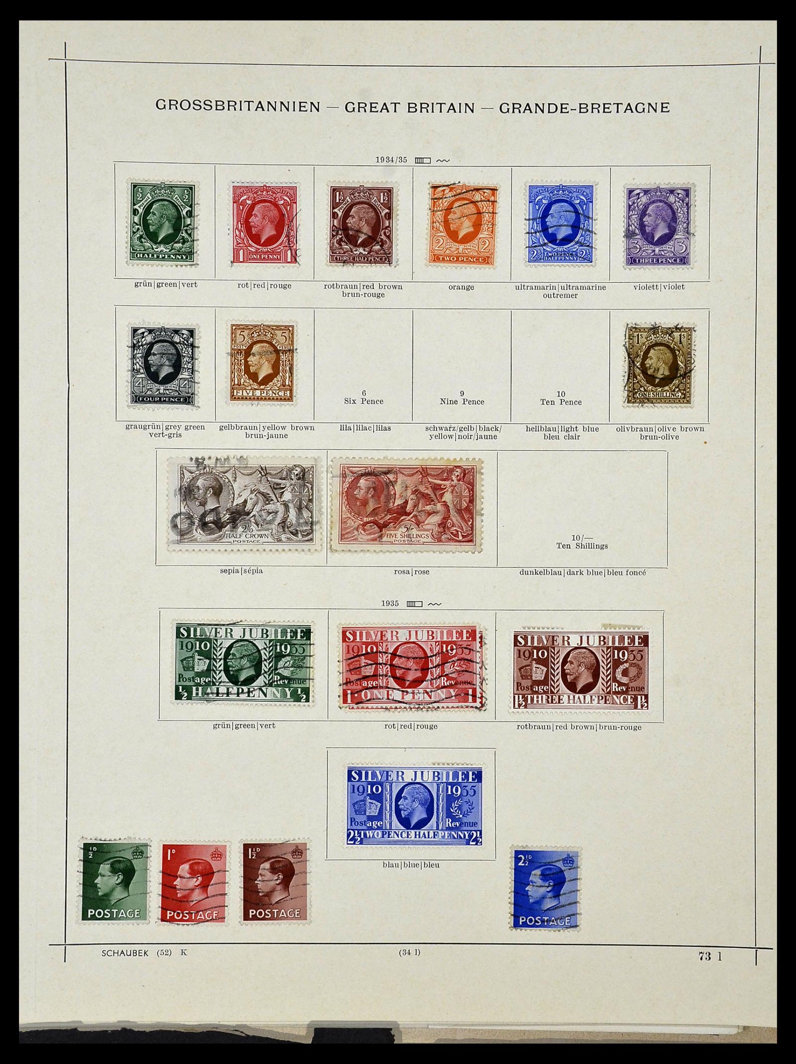 34360 012 - Postzegelverzameling 34360 Engeland 1840-1934.