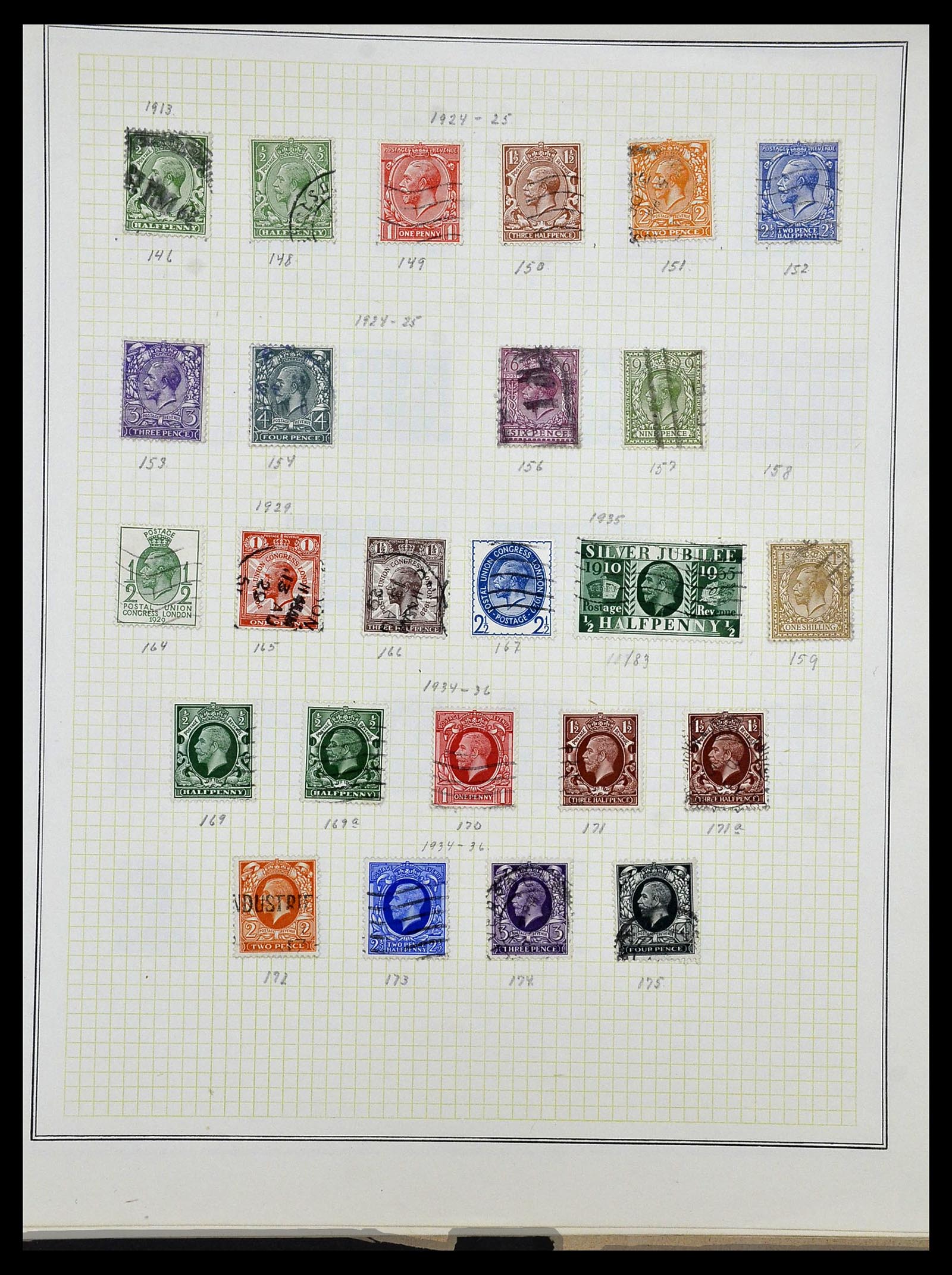 34360 017 - Postzegelverzameling 34360 Engeland 1840-1934.