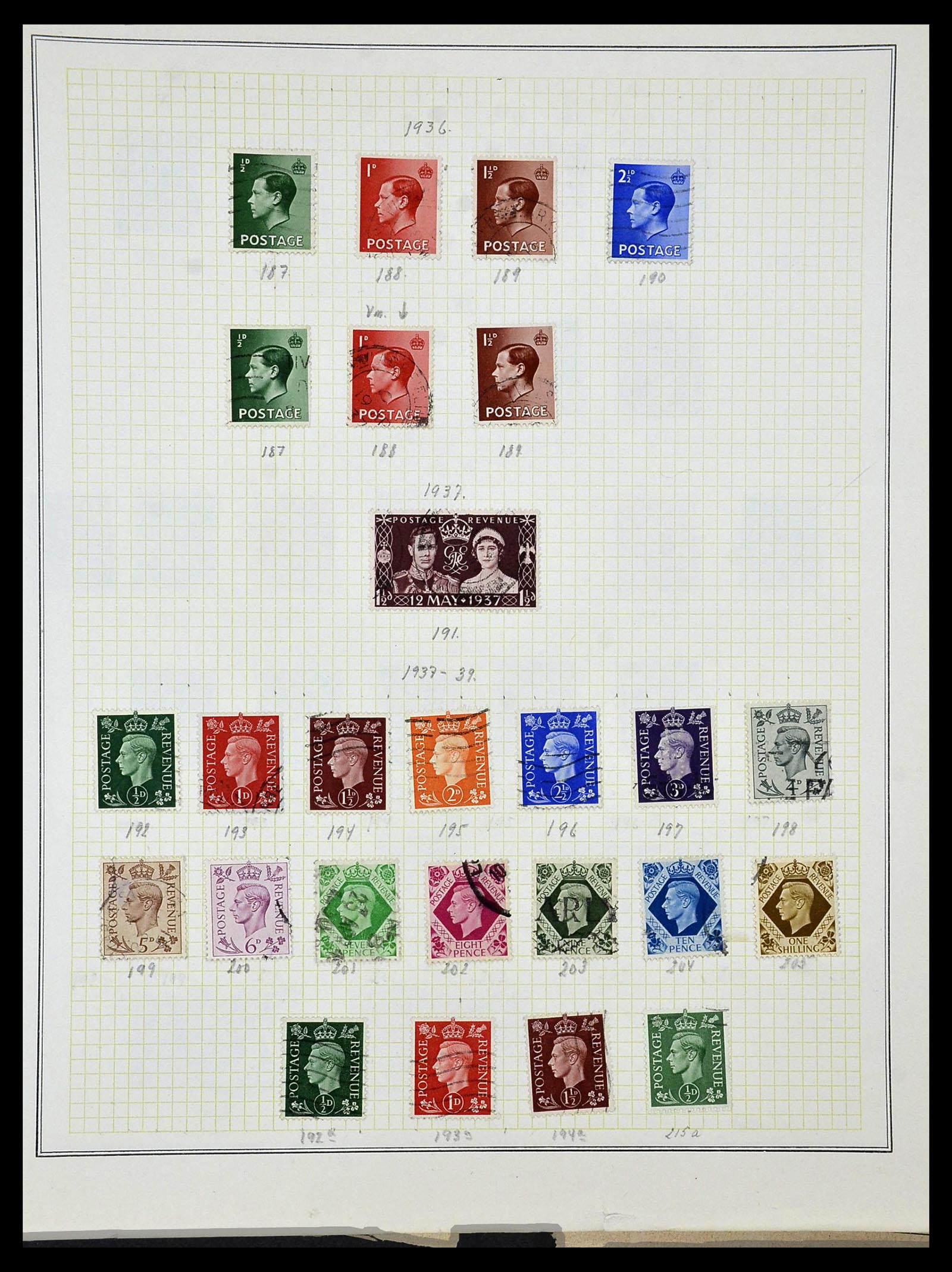 34360 021 - Postzegelverzameling 34360 Engeland 1840-1934.