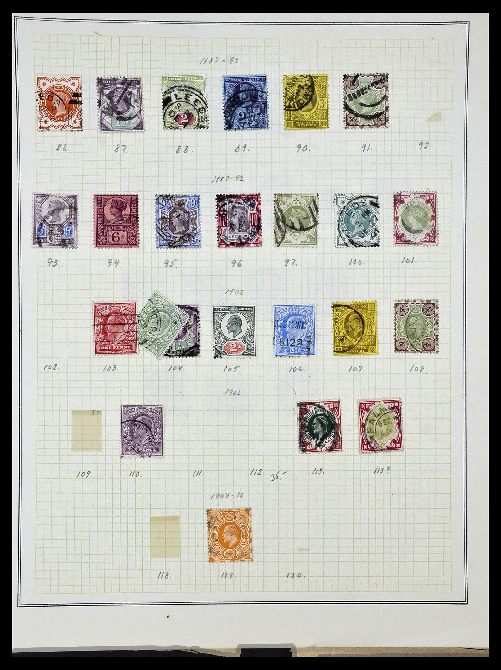 34360 023 - Postzegelverzameling 34360 Engeland 1840-1934.
