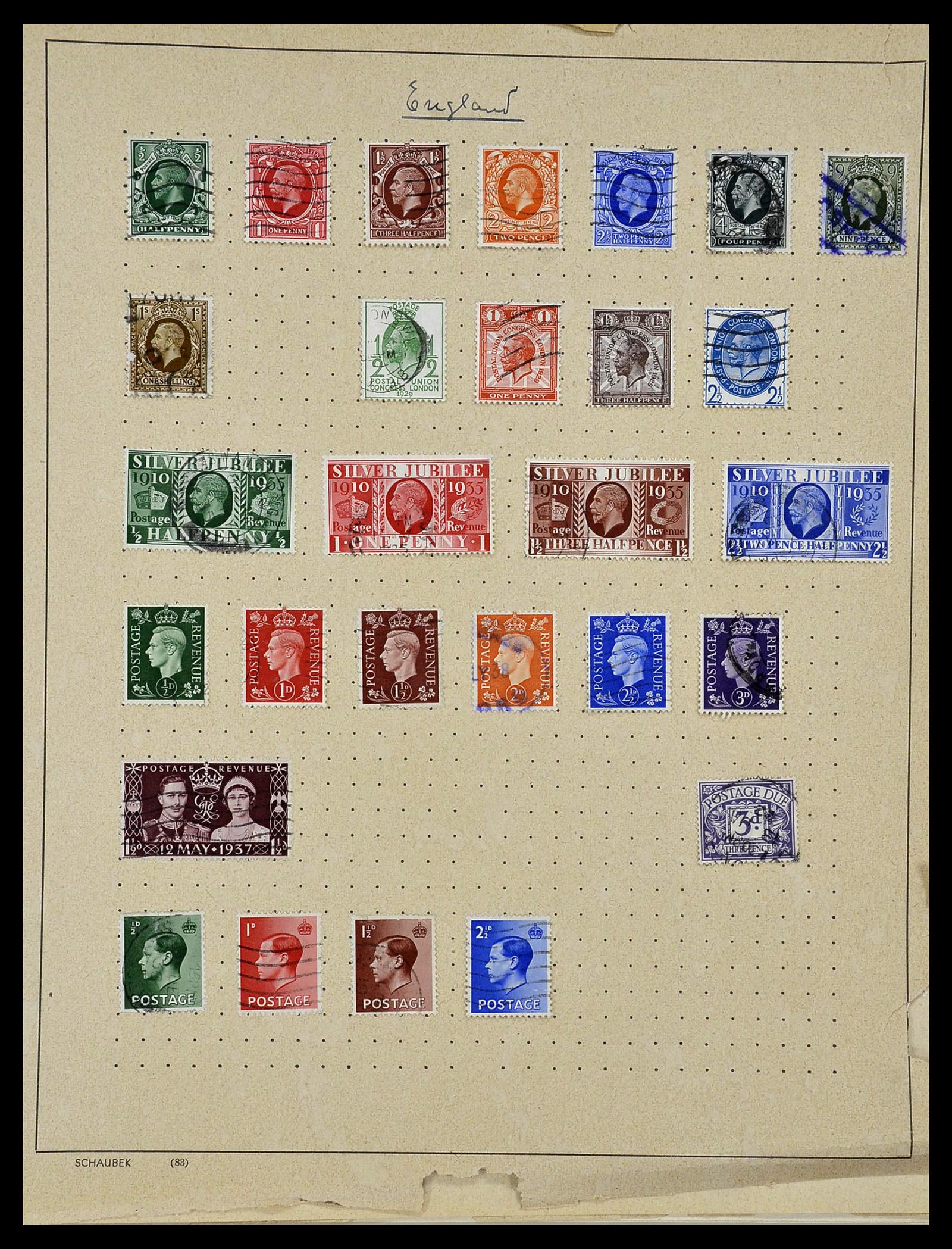 34360 026 - Postzegelverzameling 34360 Engeland 1840-1934.