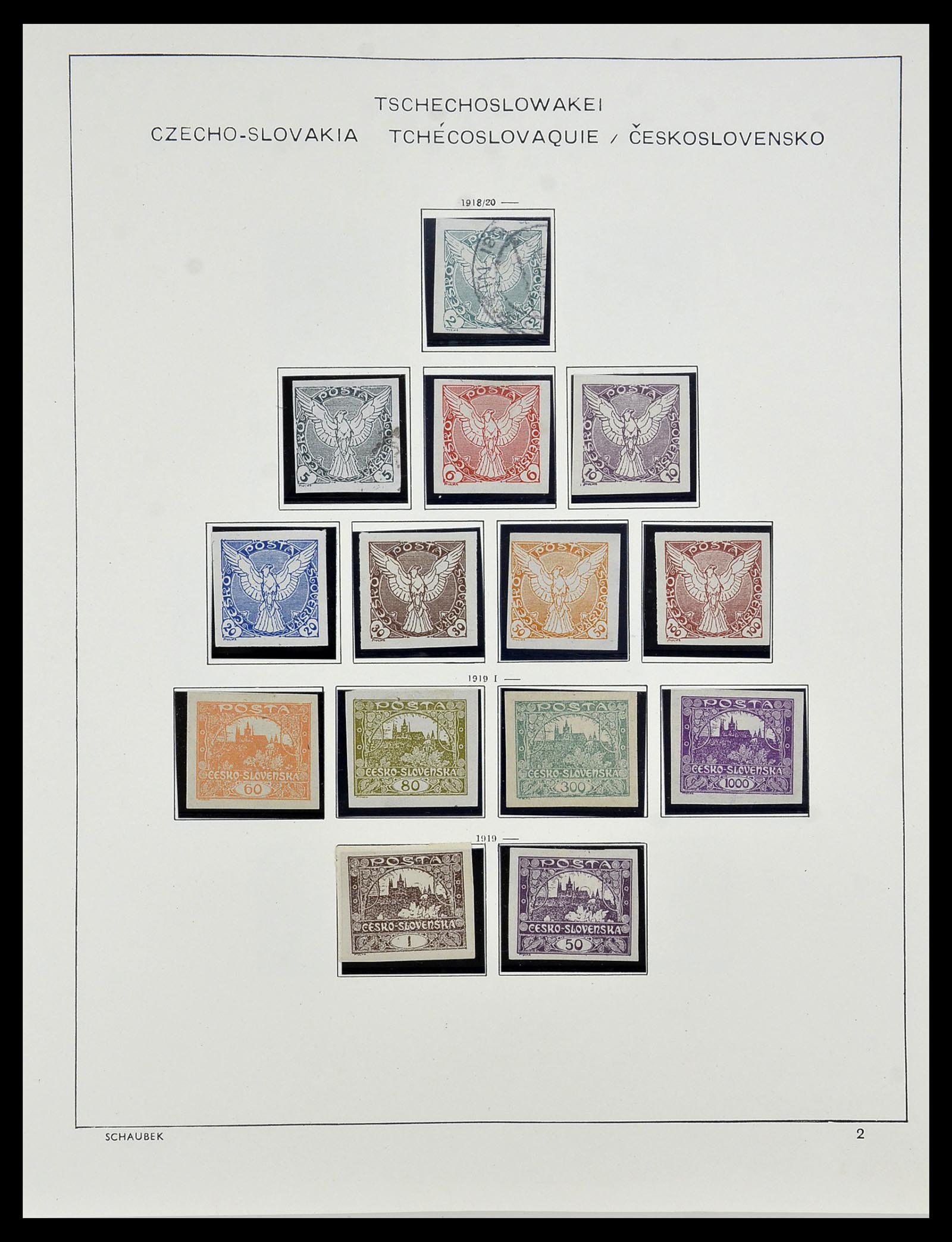 34361 002 - Postzegelverzameling 34361 Tsjechoslowakije 1918-1989.