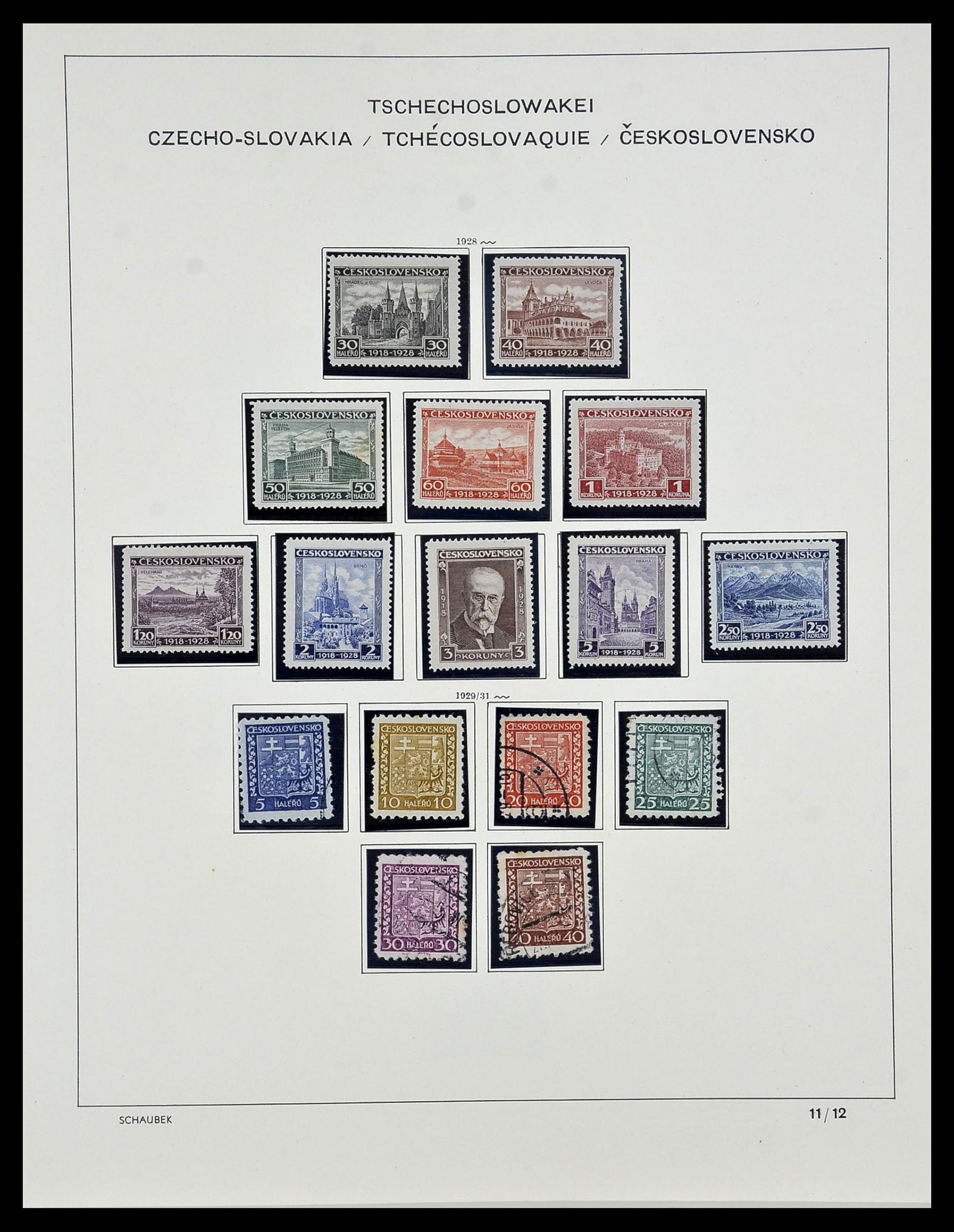 34361 021 - Postzegelverzameling 34361 Tsjechoslowakije 1918-1989.