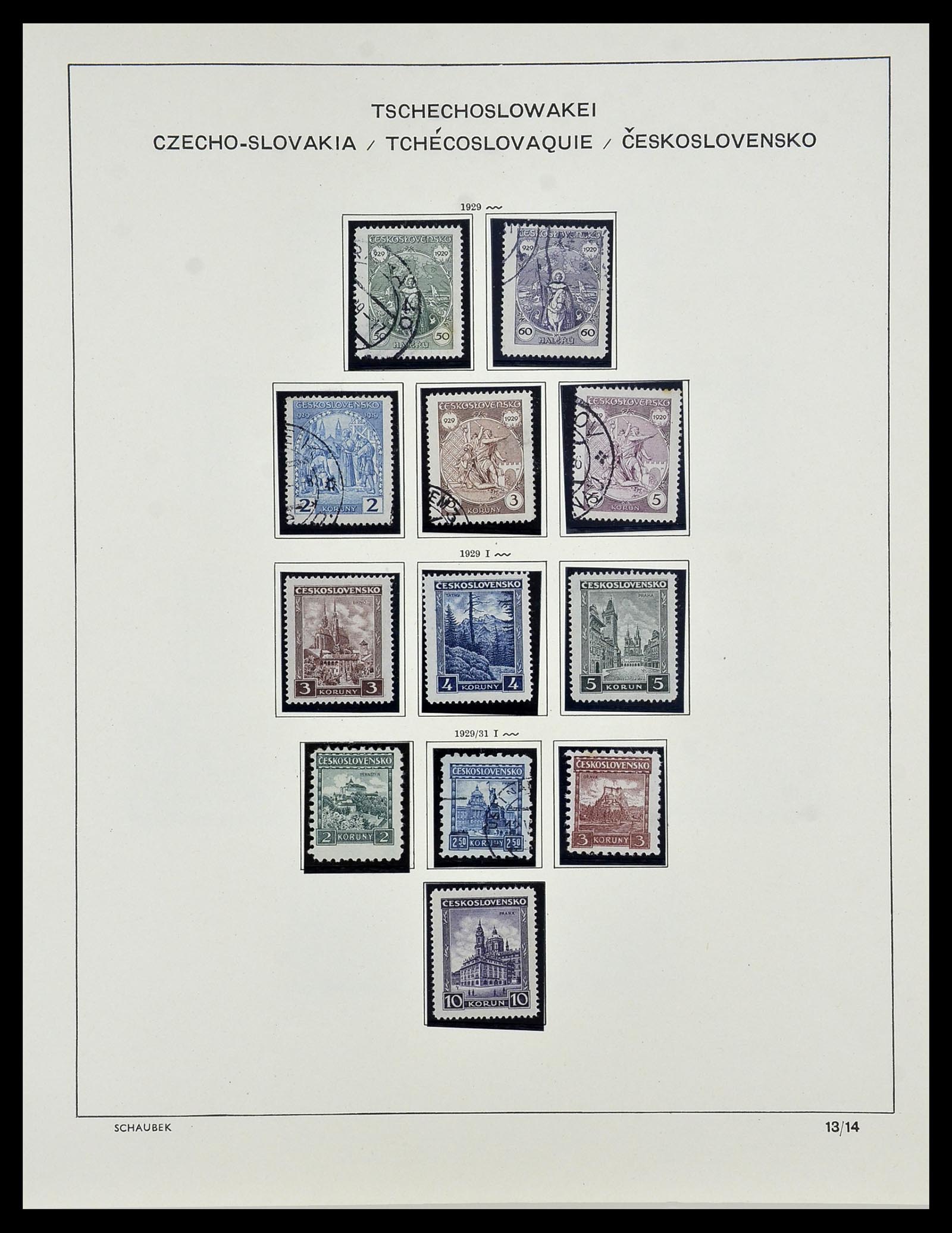34361 023 - Postzegelverzameling 34361 Tsjechoslowakije 1918-1989.