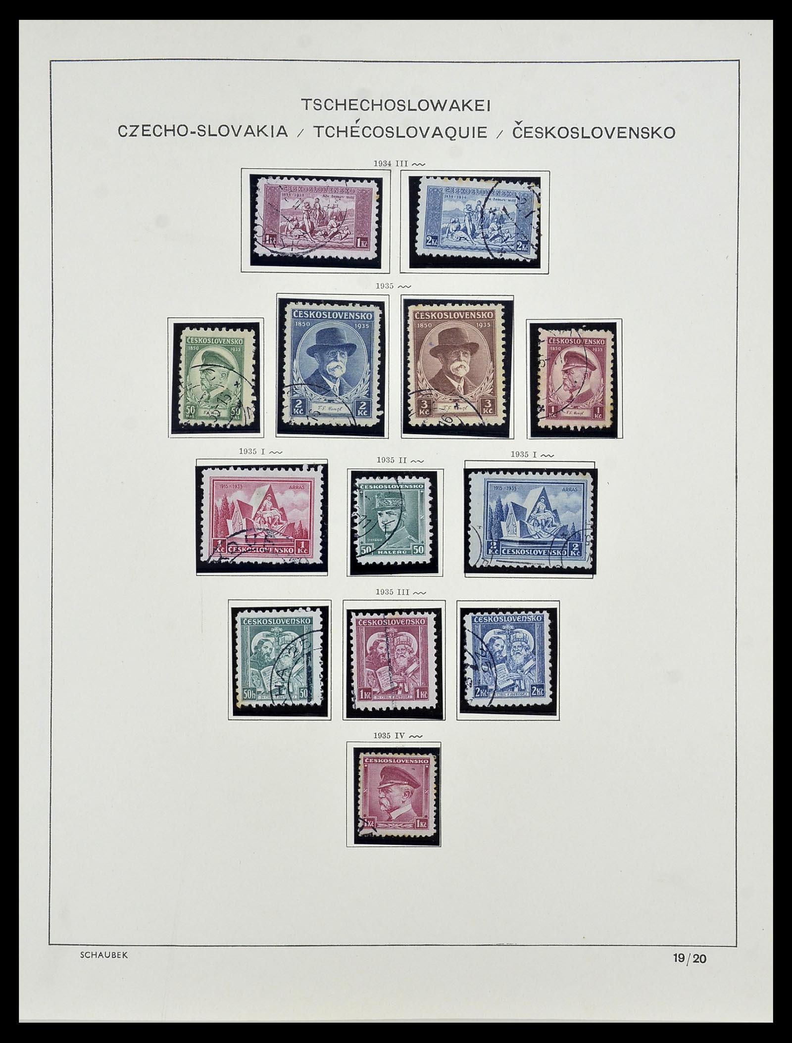 34361 026 - Postzegelverzameling 34361 Tsjechoslowakije 1918-1989.