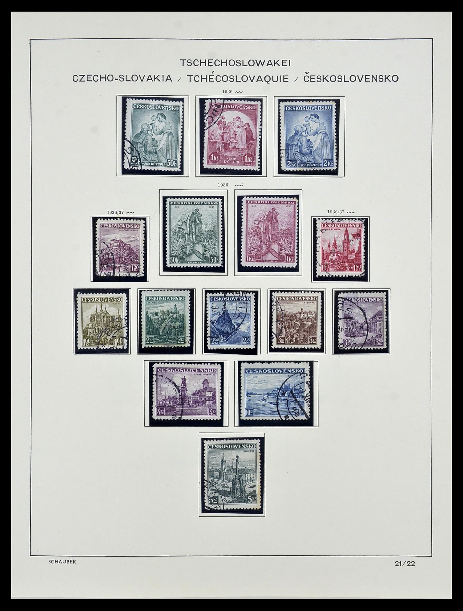 34361 028 - Postzegelverzameling 34361 Tsjechoslowakije 1918-1989.