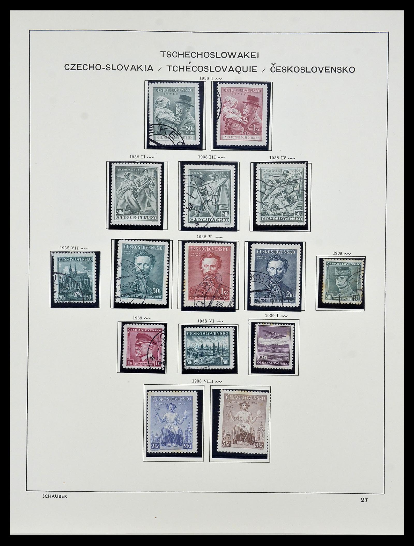 34361 031 - Postzegelverzameling 34361 Tsjechoslowakije 1918-1989.