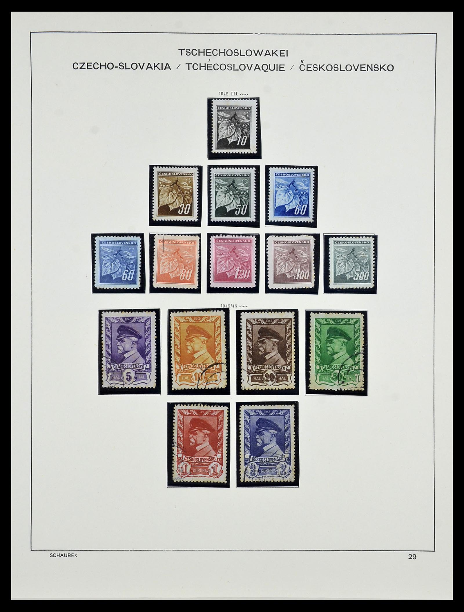 34361 033 - Postzegelverzameling 34361 Tsjechoslowakije 1918-1989.