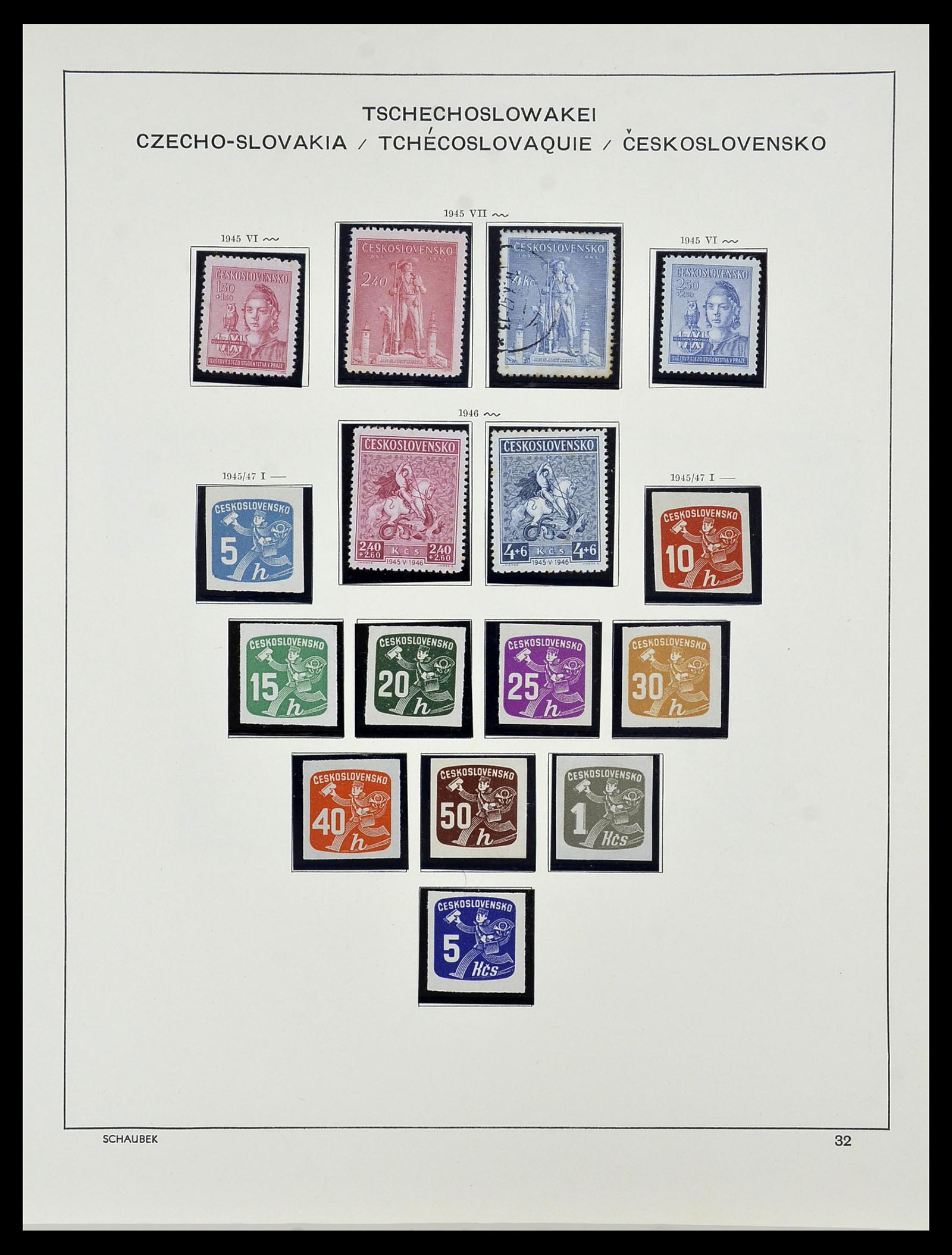 34361 036 - Postzegelverzameling 34361 Tsjechoslowakije 1918-1989.