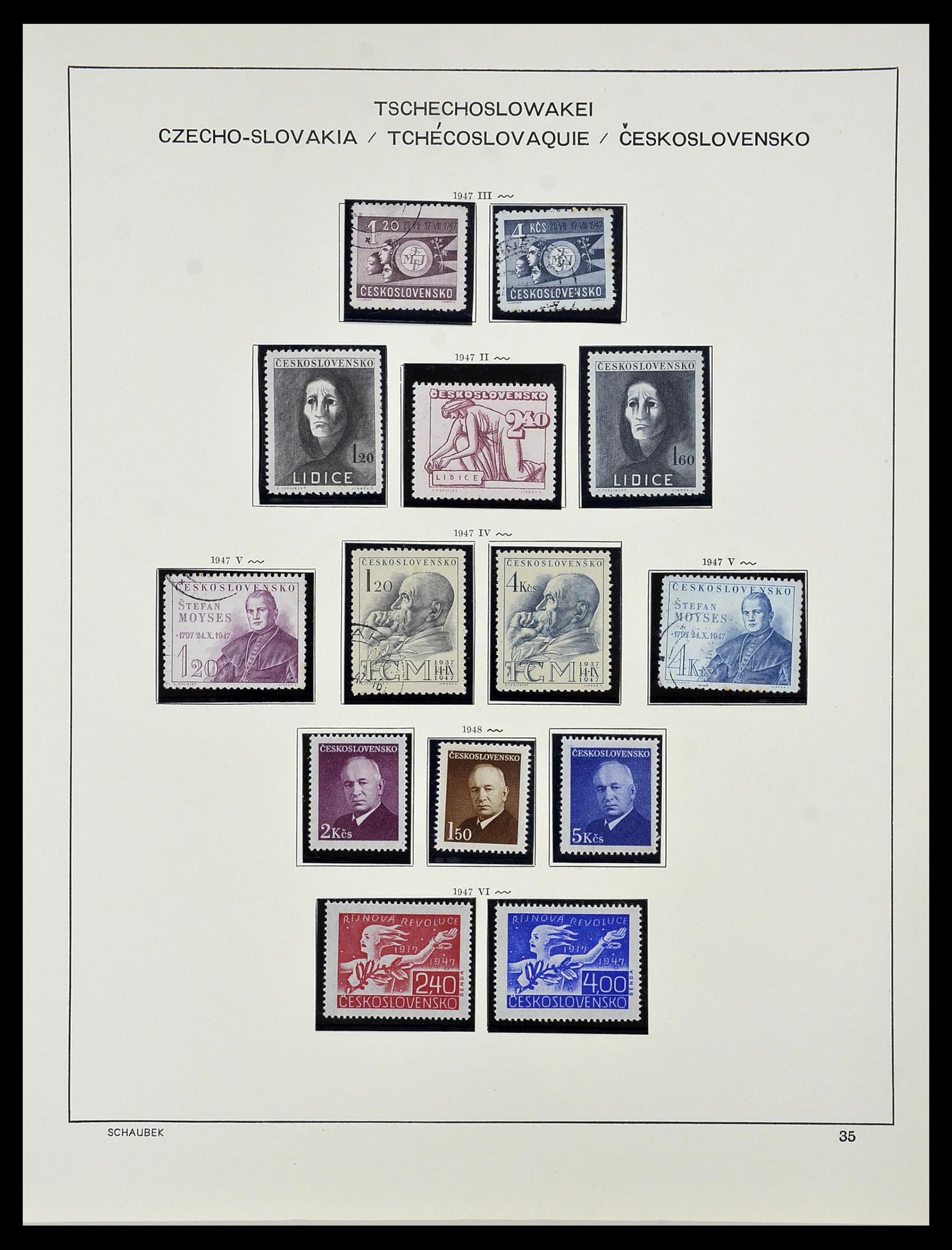 34361 039 - Postzegelverzameling 34361 Tsjechoslowakije 1918-1989.