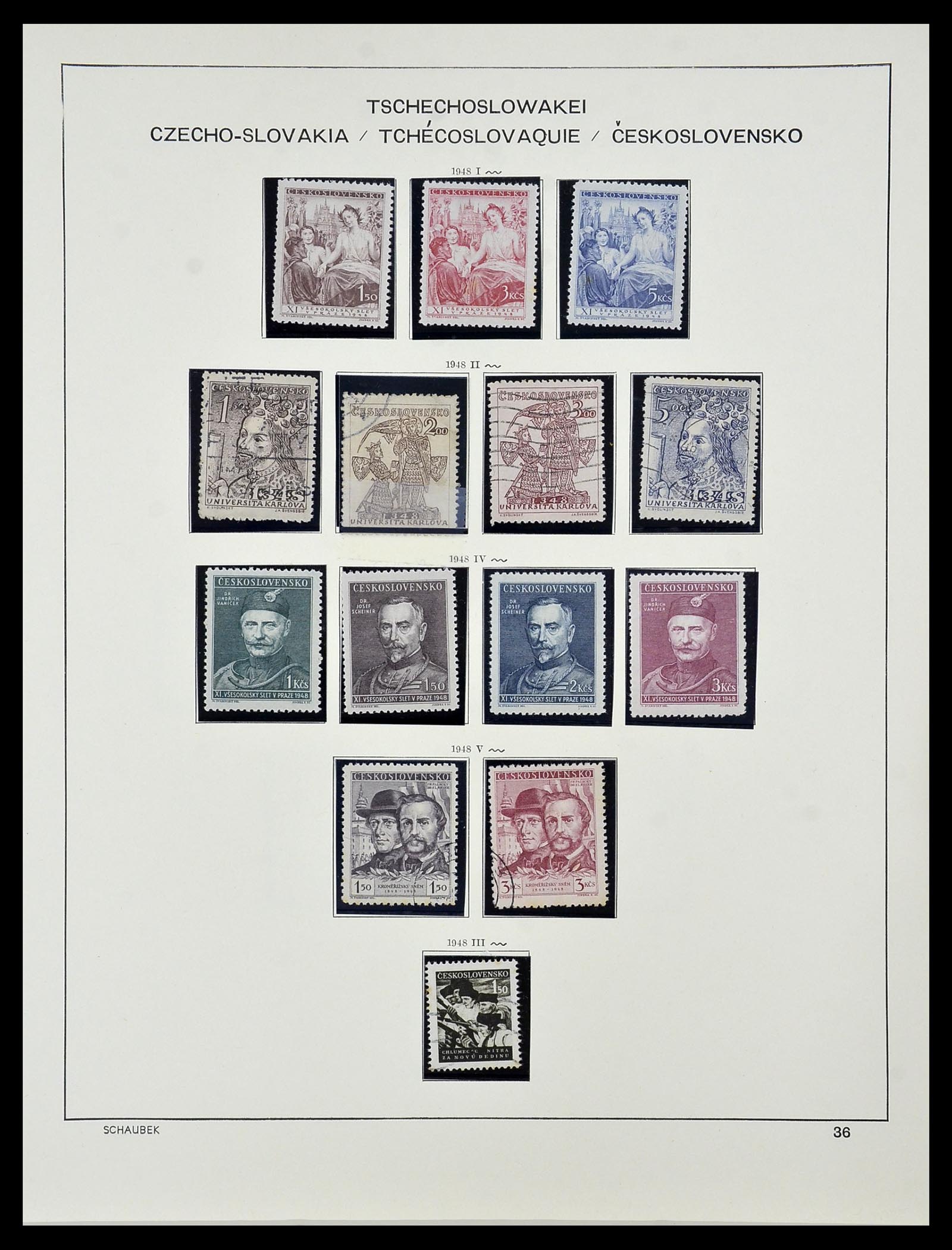 34361 040 - Postzegelverzameling 34361 Tsjechoslowakije 1918-1989.