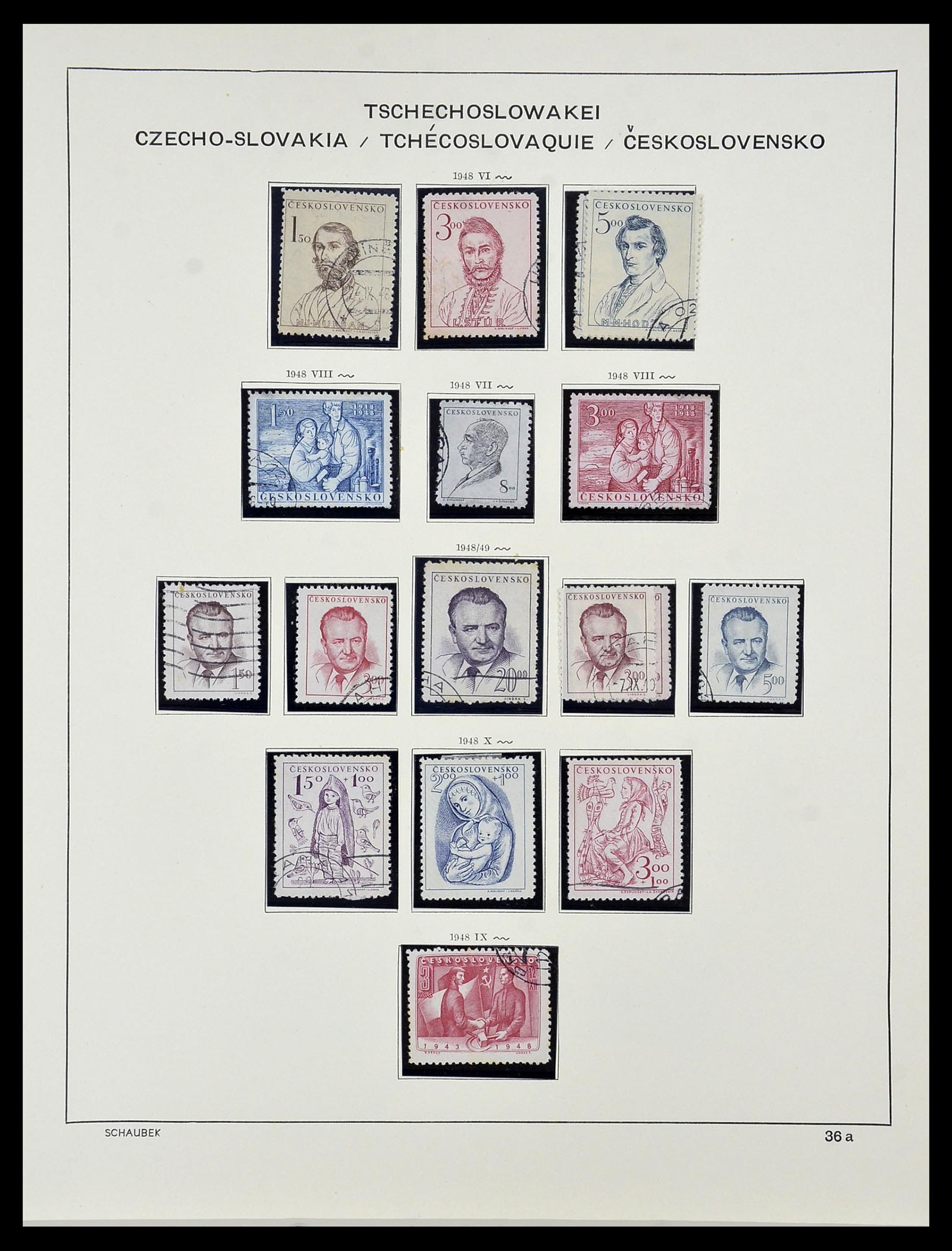 34361 041 - Postzegelverzameling 34361 Tsjechoslowakije 1918-1989.