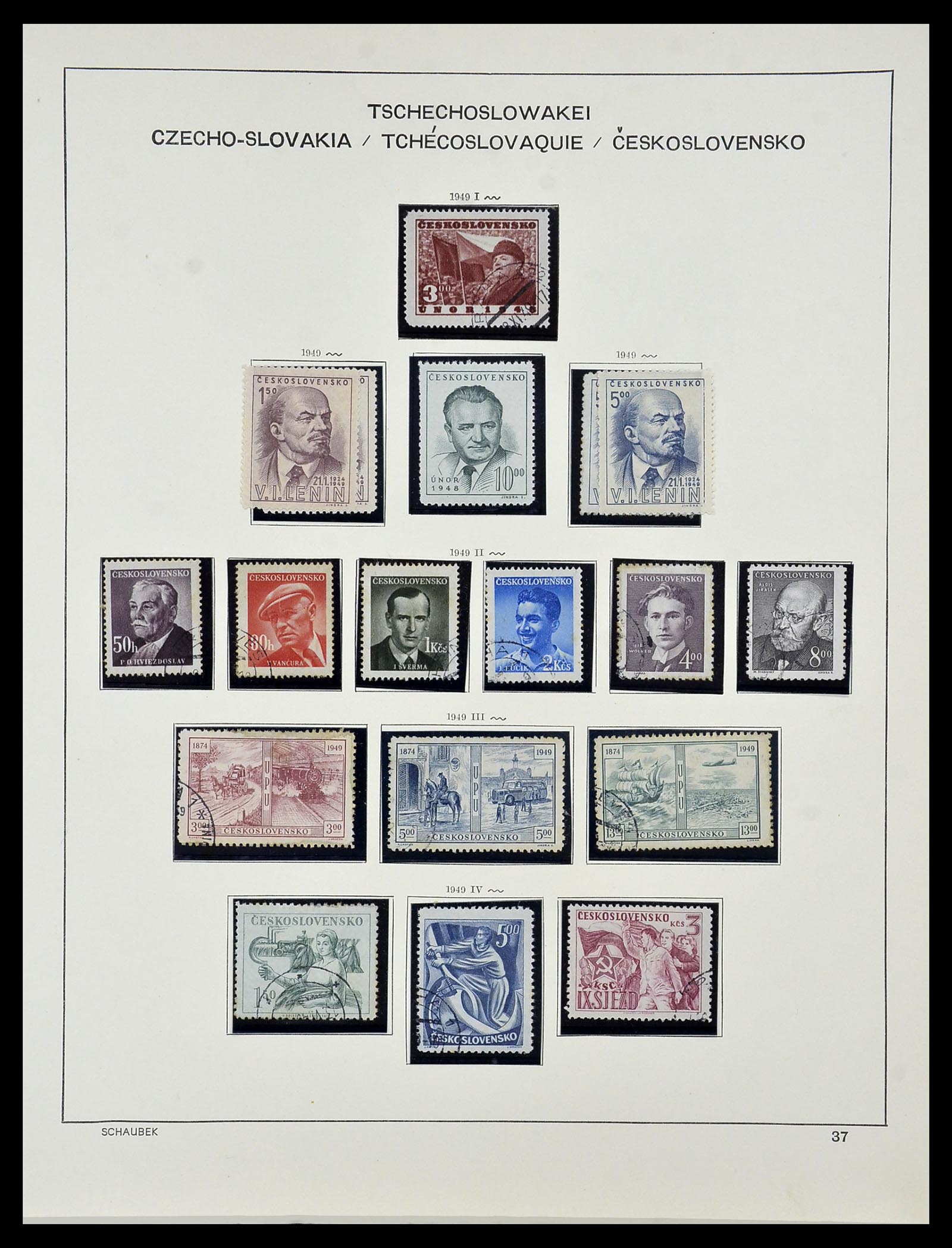 34361 042 - Postzegelverzameling 34361 Tsjechoslowakije 1918-1989.