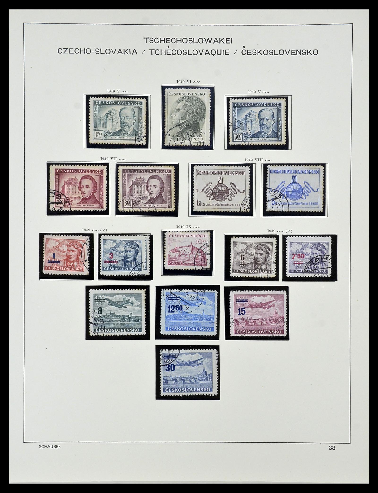34361 043 - Postzegelverzameling 34361 Tsjechoslowakije 1918-1989.