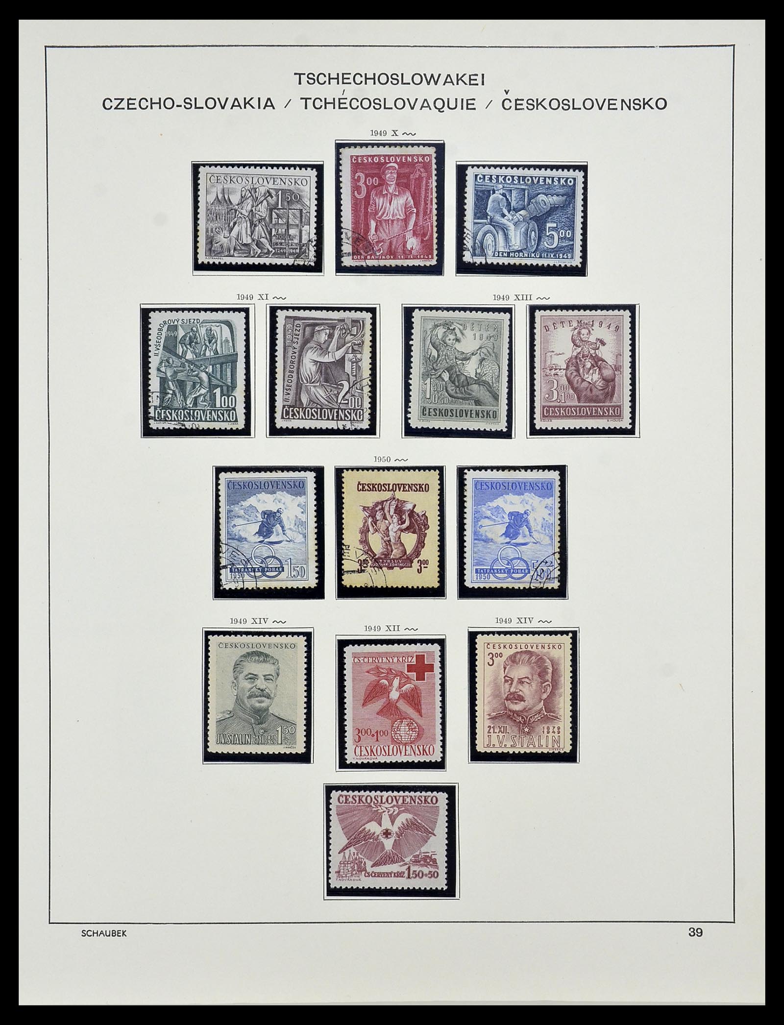 34361 044 - Postzegelverzameling 34361 Tsjechoslowakije 1918-1989.