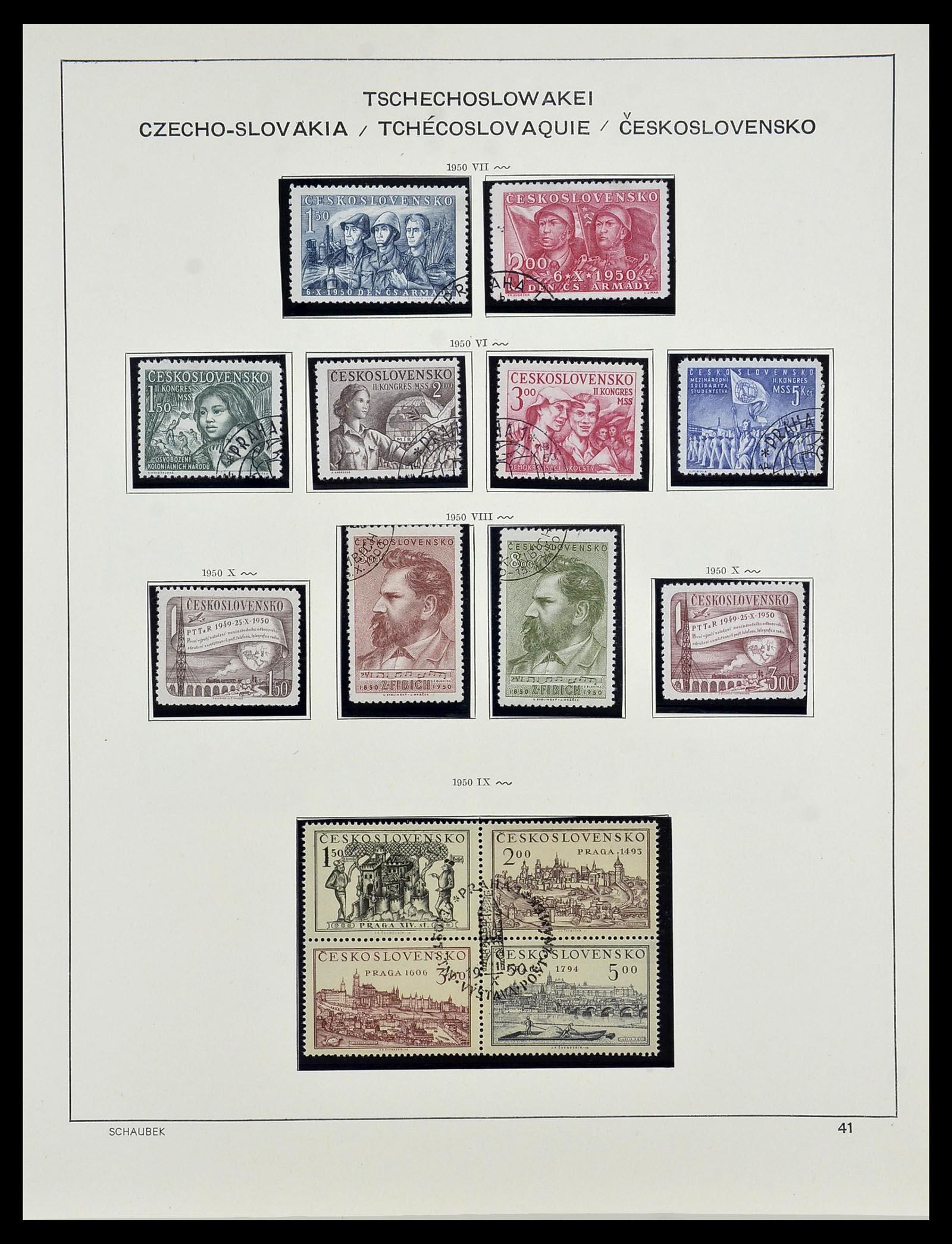34361 046 - Postzegelverzameling 34361 Tsjechoslowakije 1918-1989.