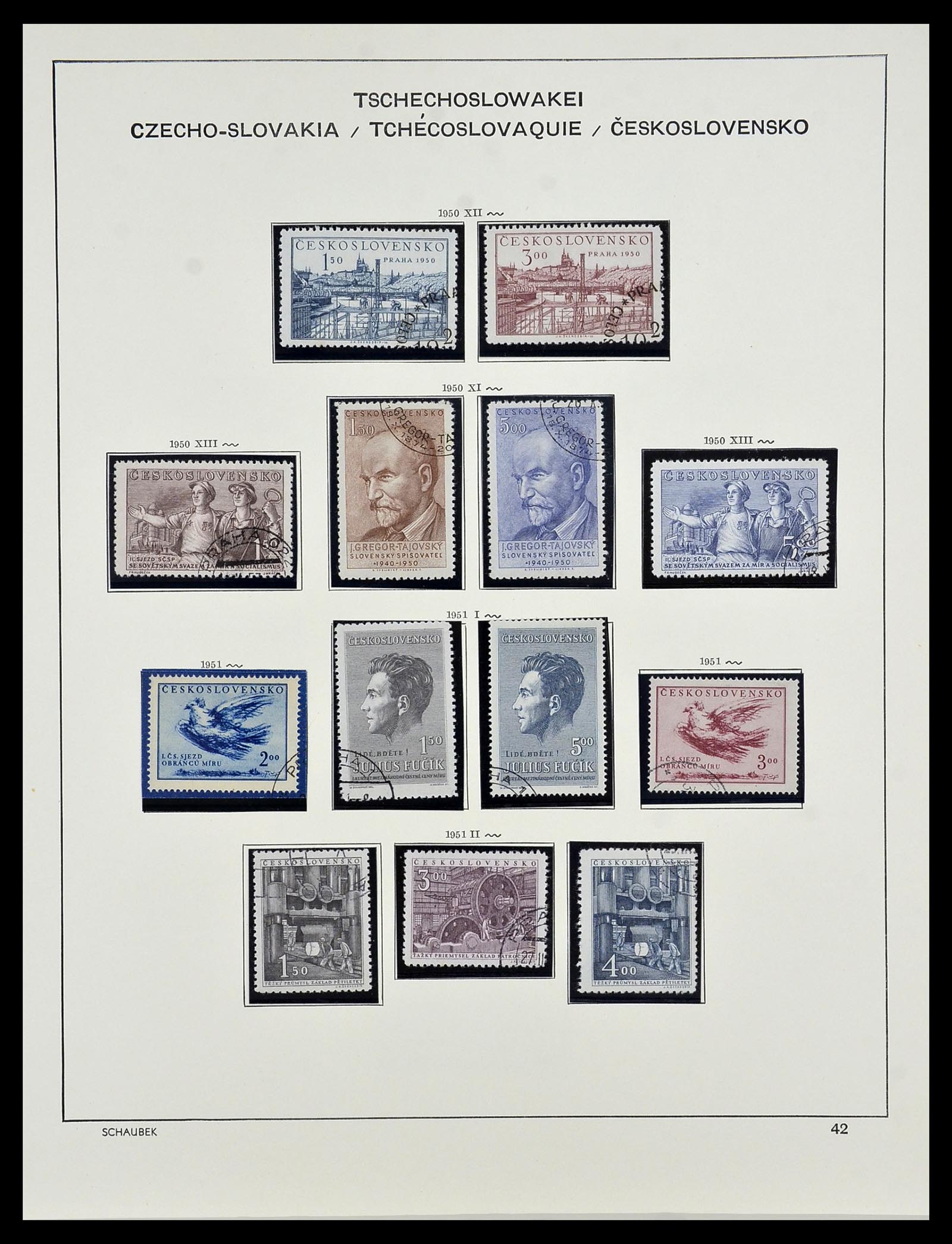 34361 047 - Postzegelverzameling 34361 Tsjechoslowakije 1918-1989.