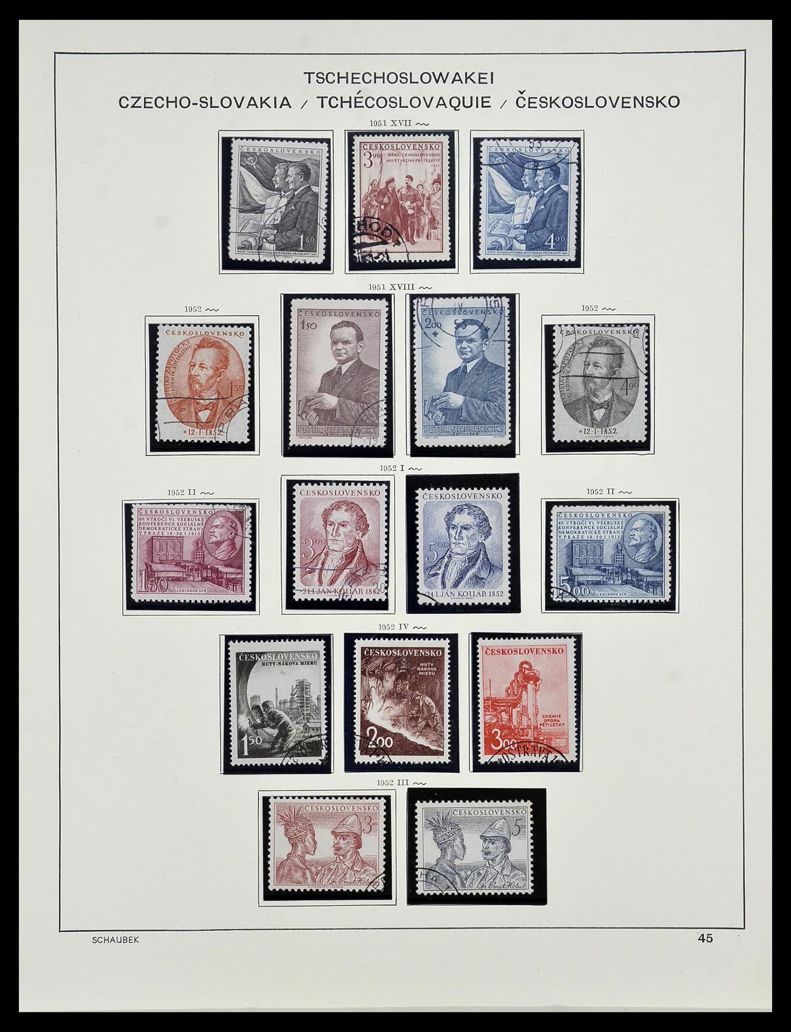 34361 051 - Postzegelverzameling 34361 Tsjechoslowakije 1918-1989.