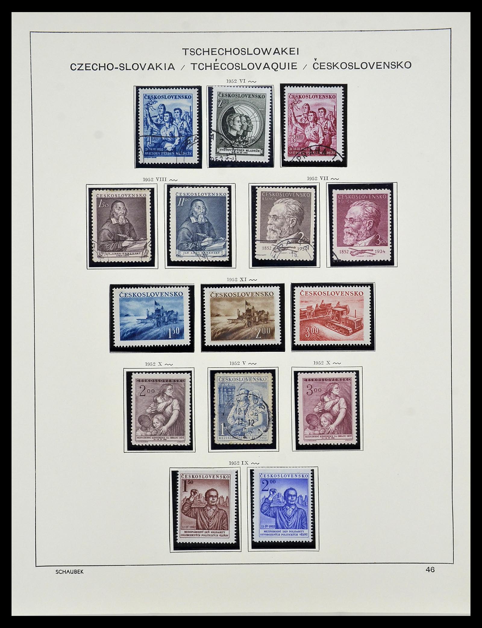 34361 052 - Postzegelverzameling 34361 Tsjechoslowakije 1918-1989.