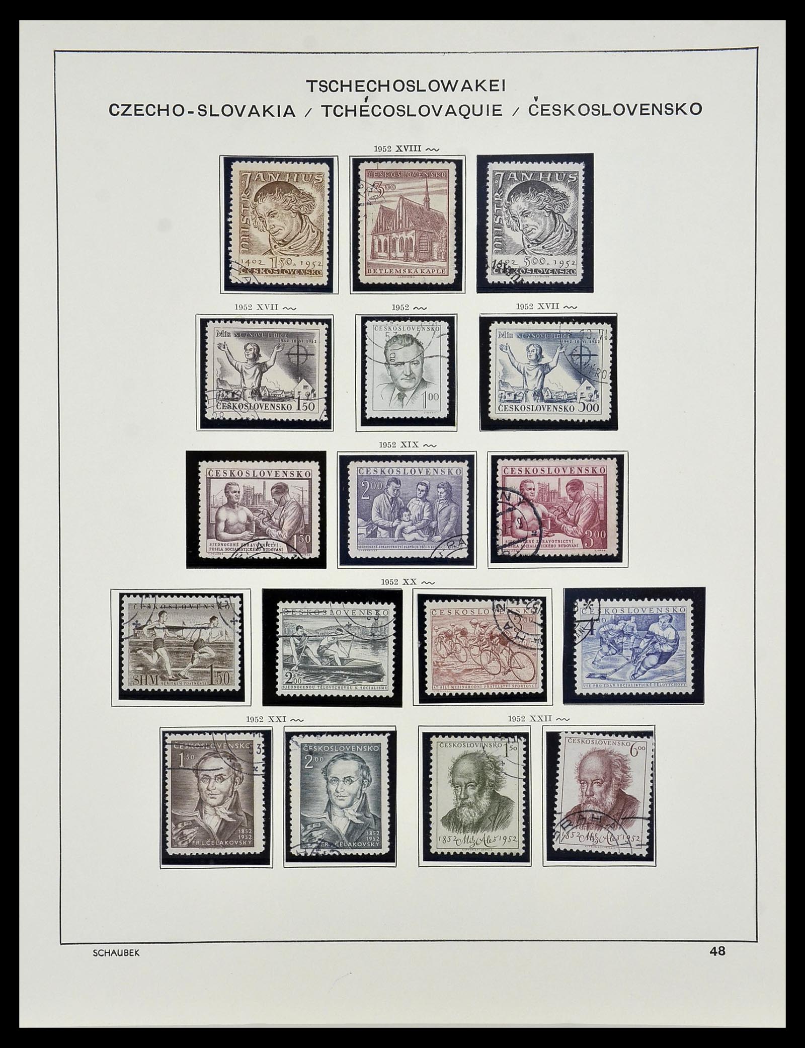 34361 054 - Postzegelverzameling 34361 Tsjechoslowakije 1918-1989.
