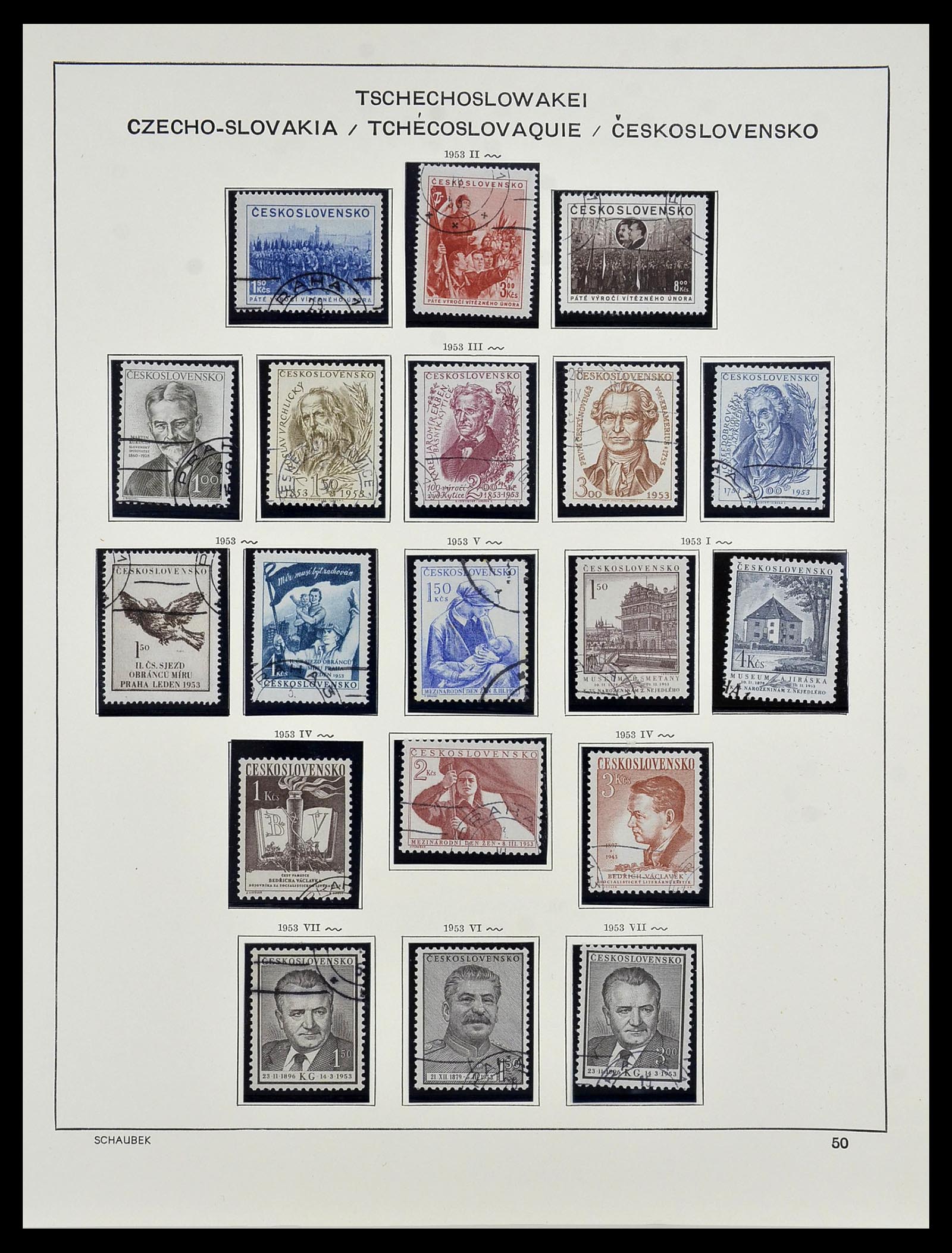 34361 056 - Postzegelverzameling 34361 Tsjechoslowakije 1918-1989.
