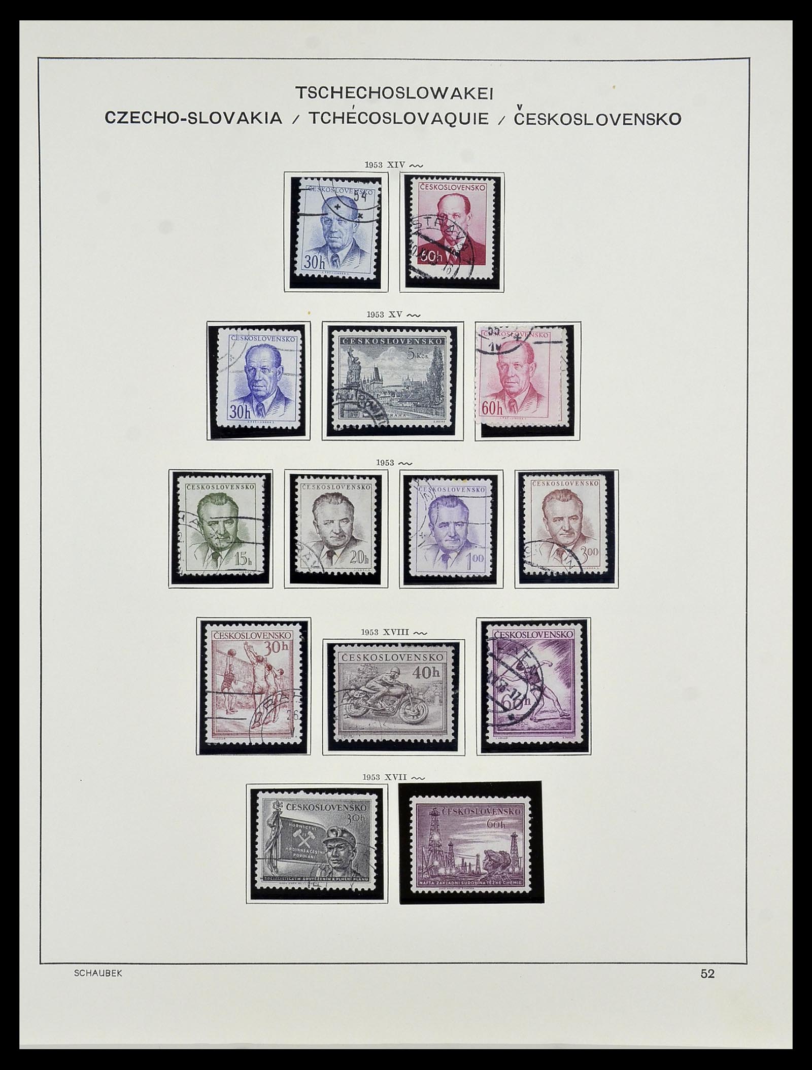 34361 058 - Postzegelverzameling 34361 Tsjechoslowakije 1918-1989.