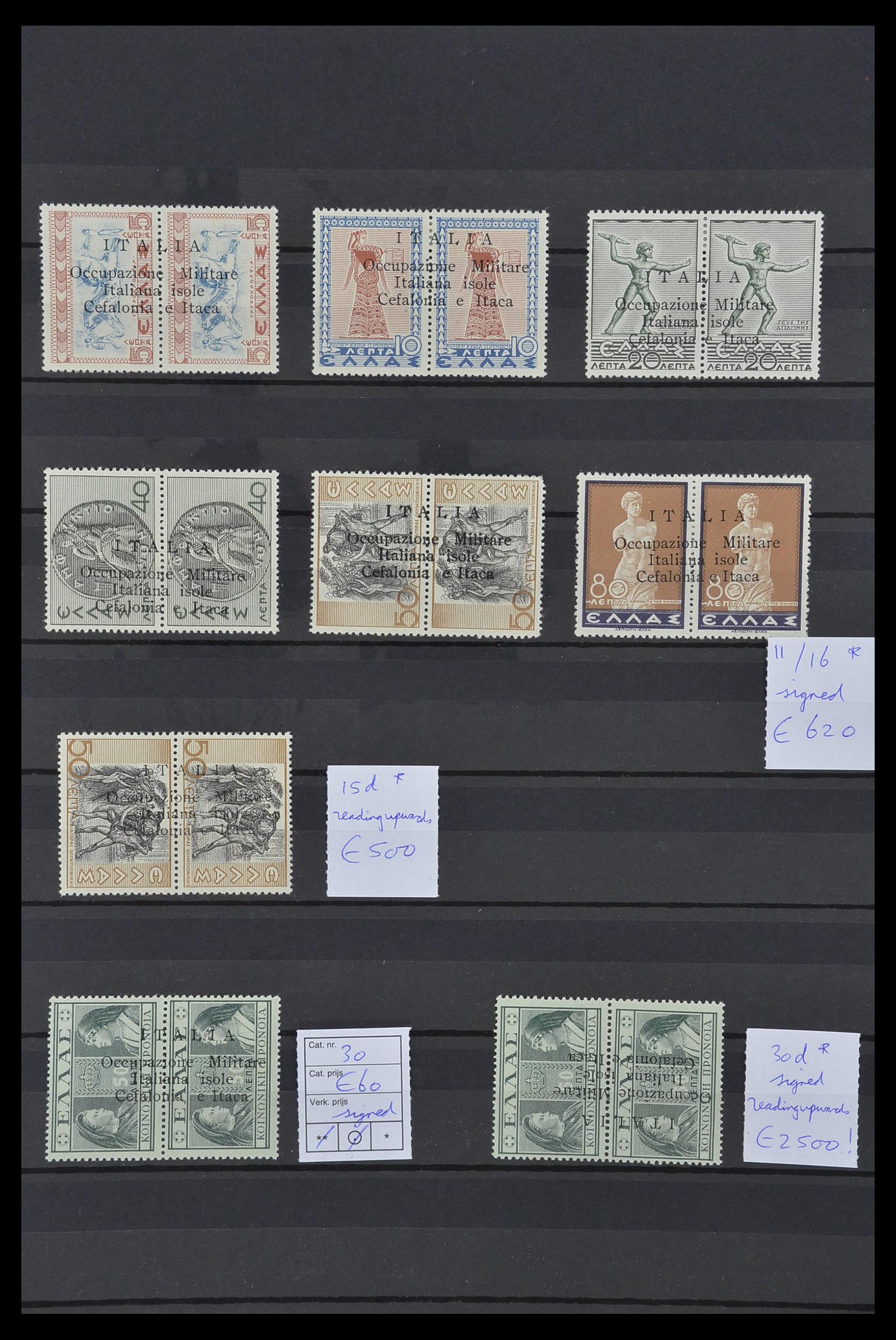 34363 001 - Postzegelverzameling 34363 Italiaanse bezetting Griekenland 1941.