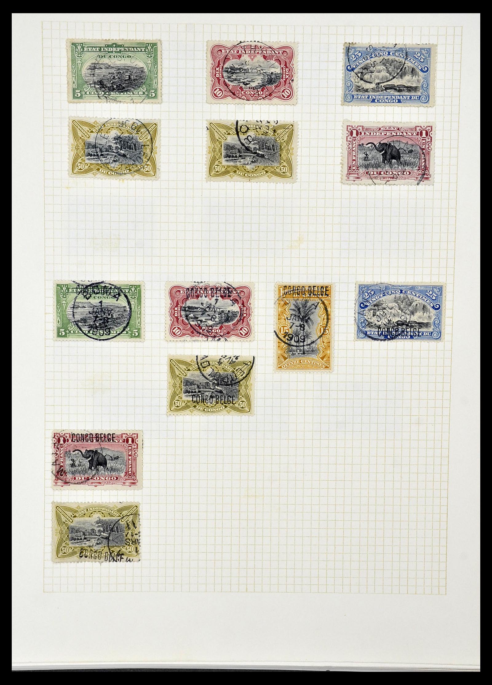 34366 006 - Postzegelverzameling 34366 Belgisch Congo 1885-1962.