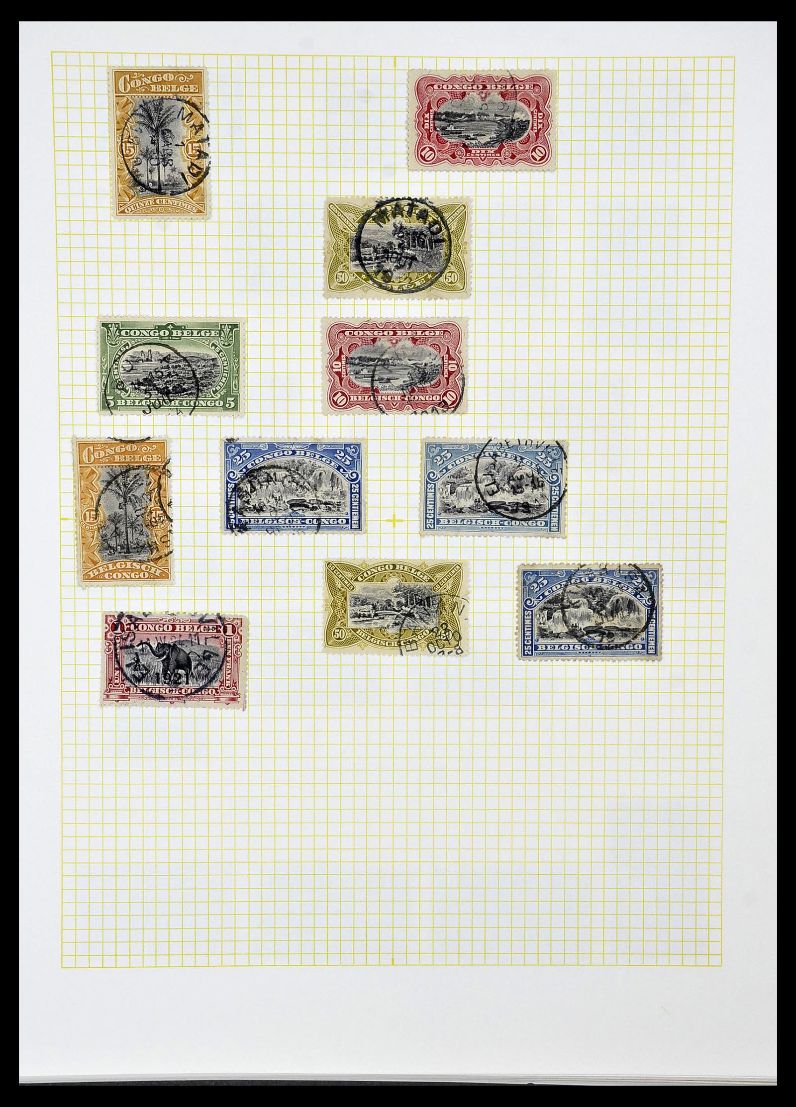 34366 008 - Postzegelverzameling 34366 Belgisch Congo 1885-1962.