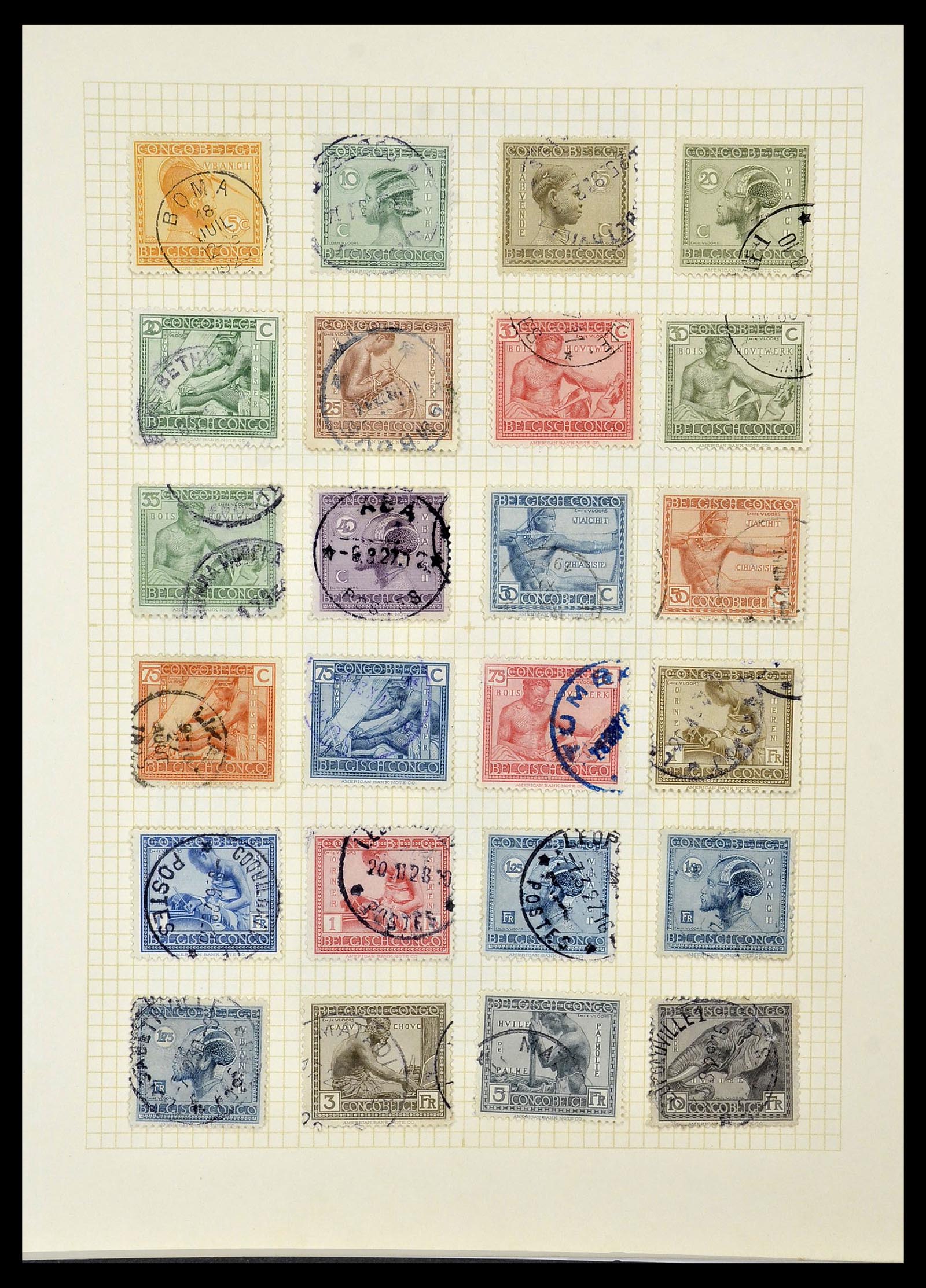 34366 014 - Postzegelverzameling 34366 Belgisch Congo 1885-1962.