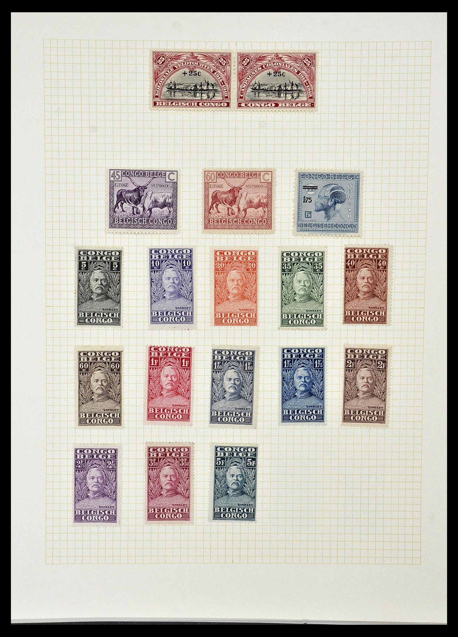 34366 015 - Postzegelverzameling 34366 Belgisch Congo 1885-1962.