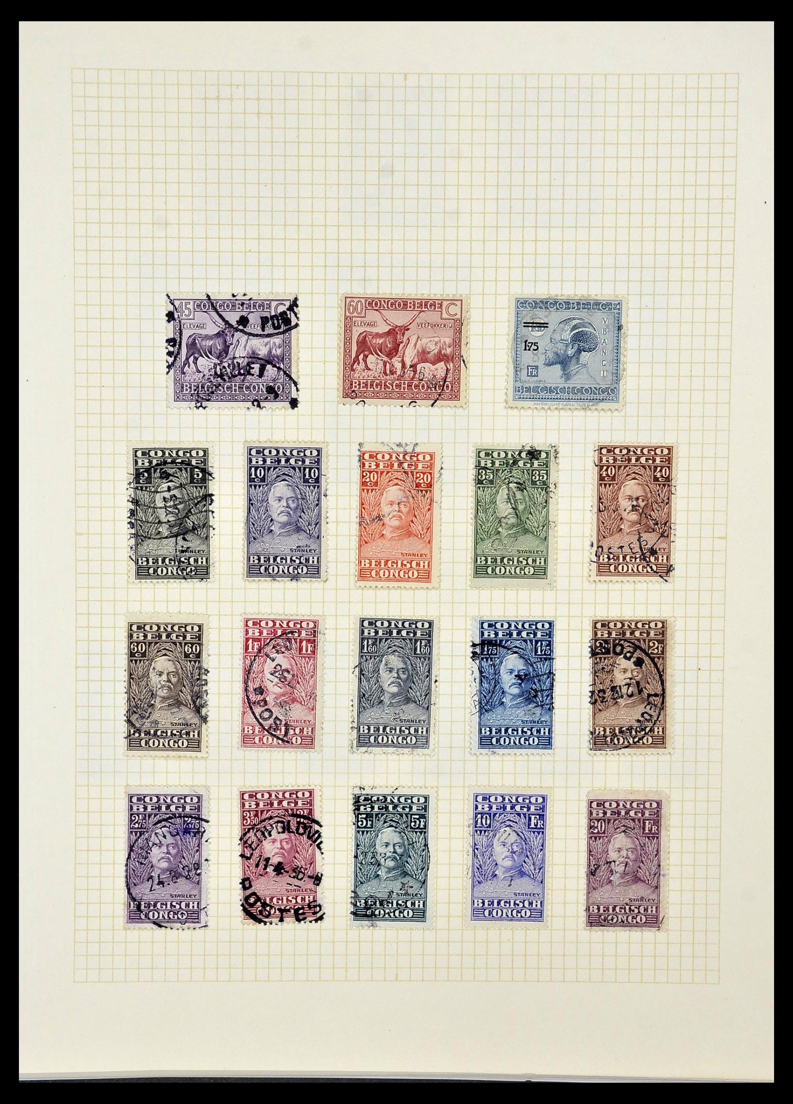 34366 016 - Postzegelverzameling 34366 Belgisch Congo 1885-1962.