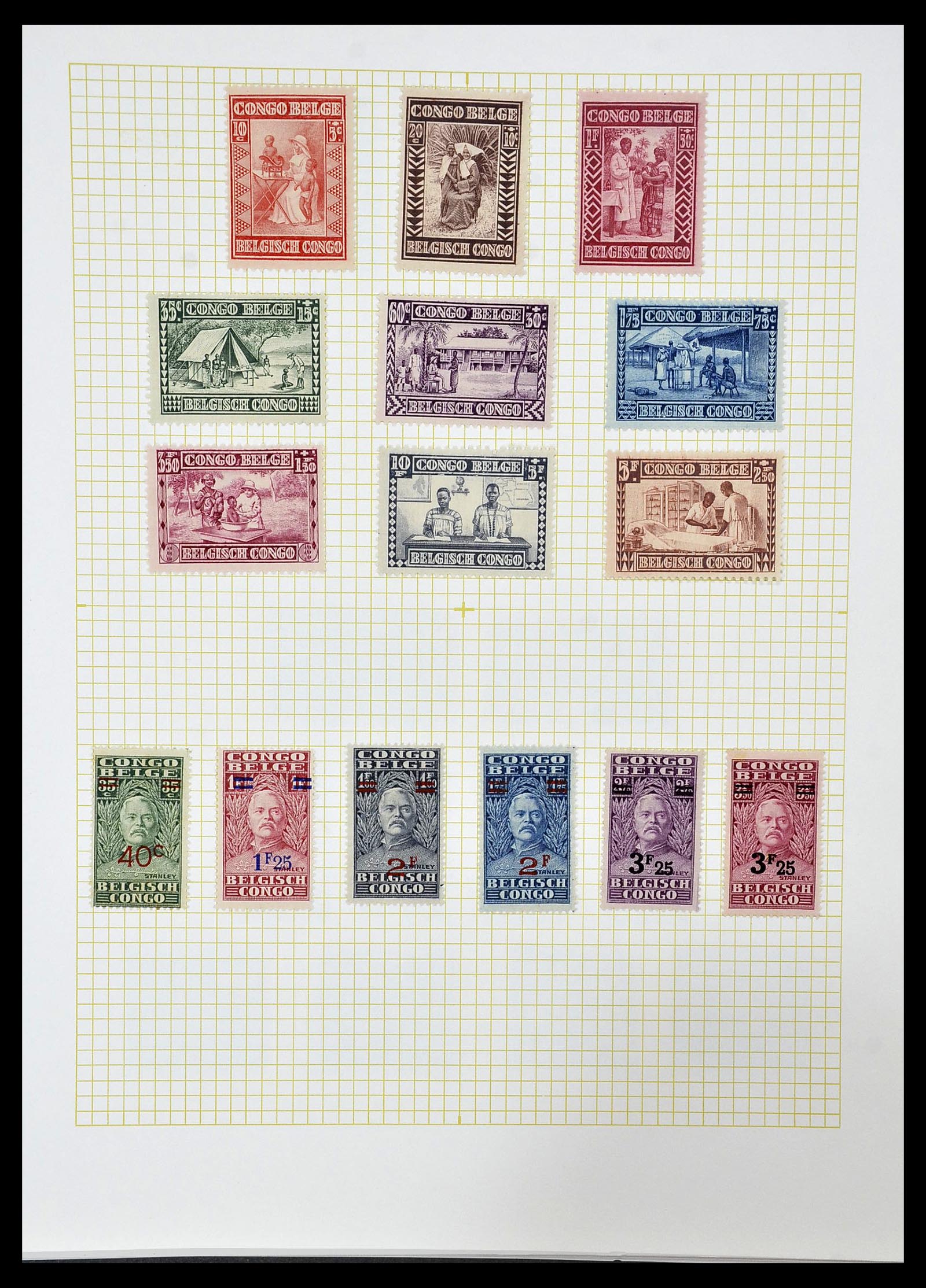 34366 017 - Postzegelverzameling 34366 Belgisch Congo 1885-1962.