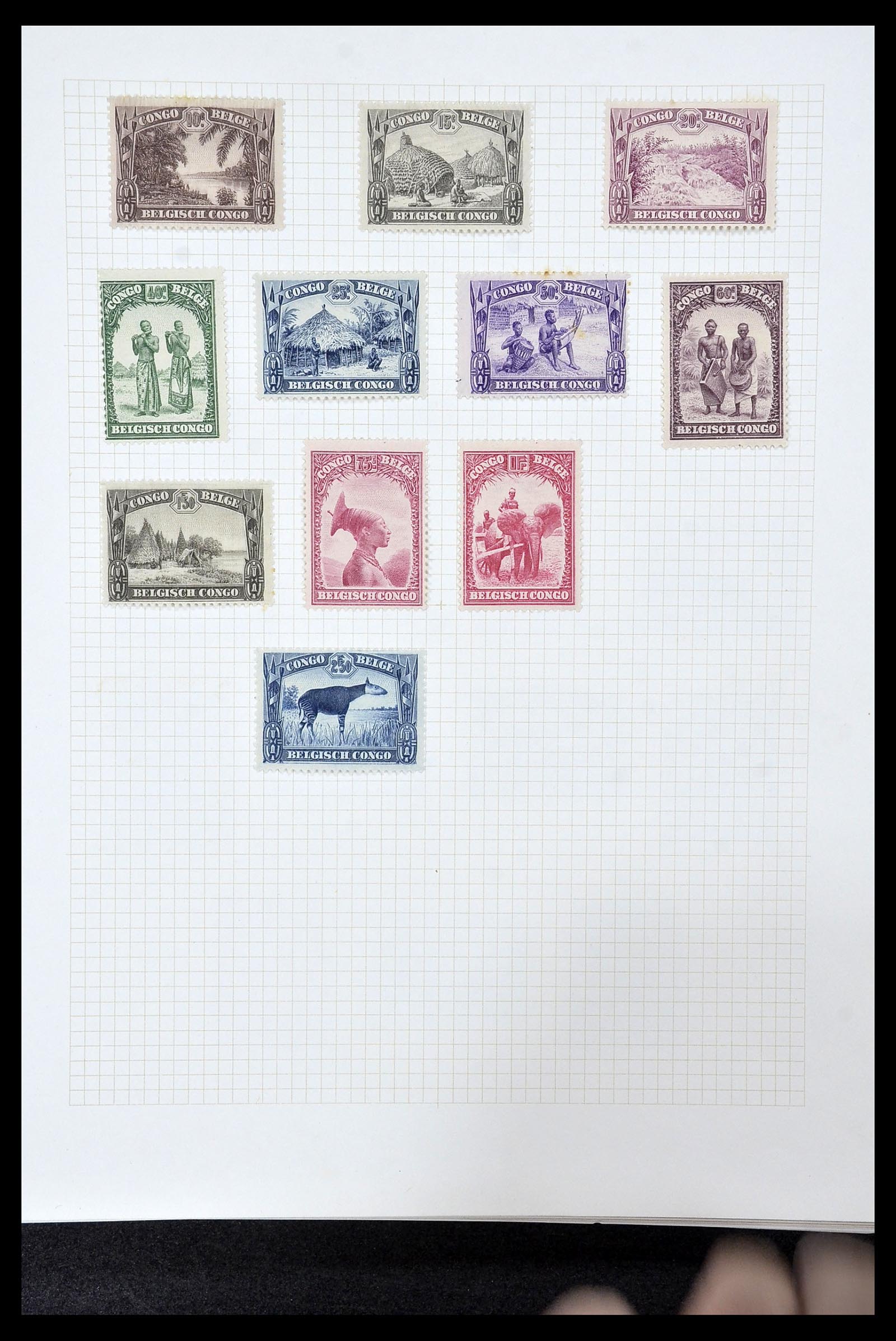 34366 019 - Postzegelverzameling 34366 Belgisch Congo 1885-1962.