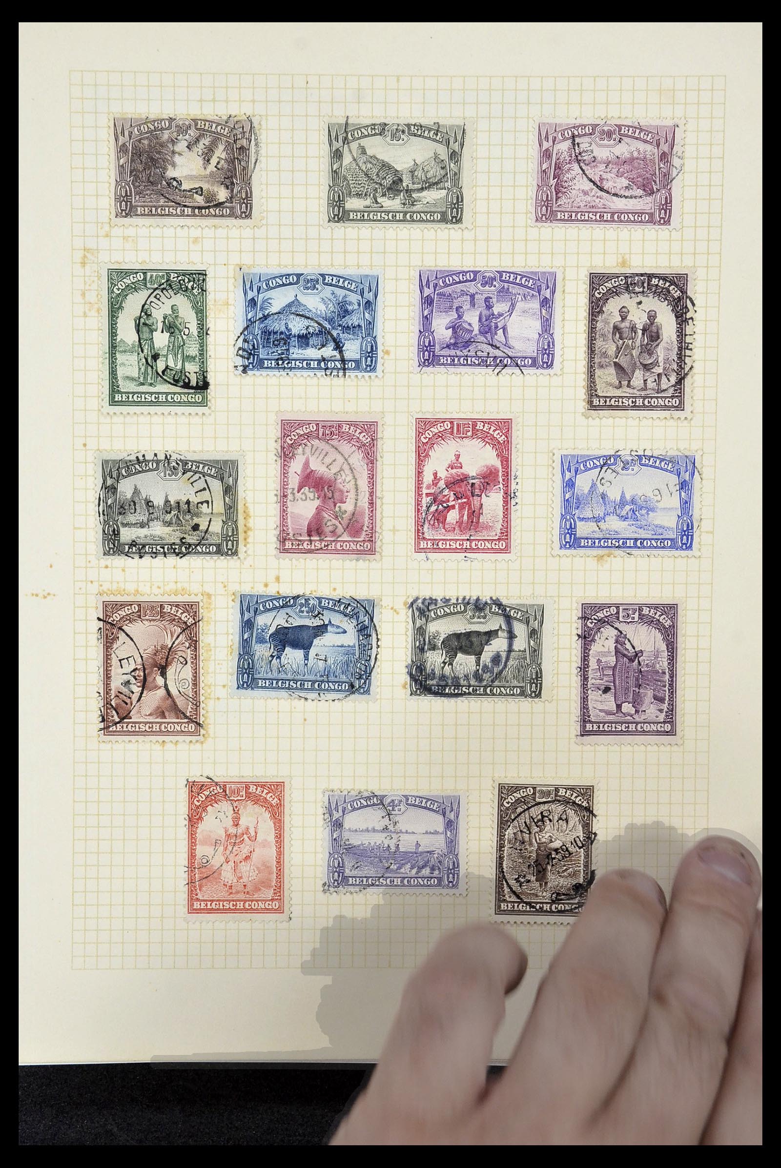34366 020 - Postzegelverzameling 34366 Belgisch Congo 1885-1962.