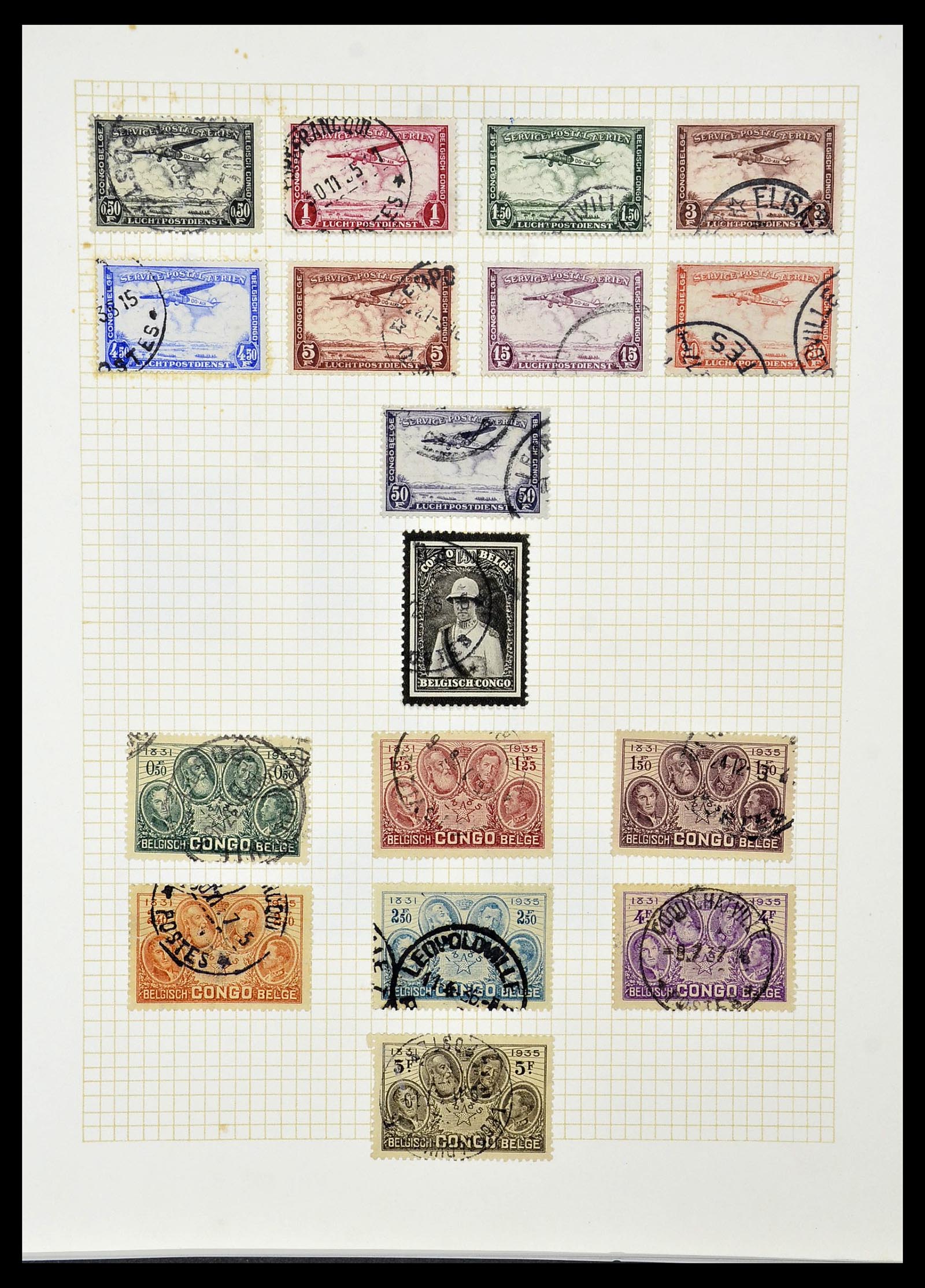 34366 022 - Postzegelverzameling 34366 Belgisch Congo 1885-1962.