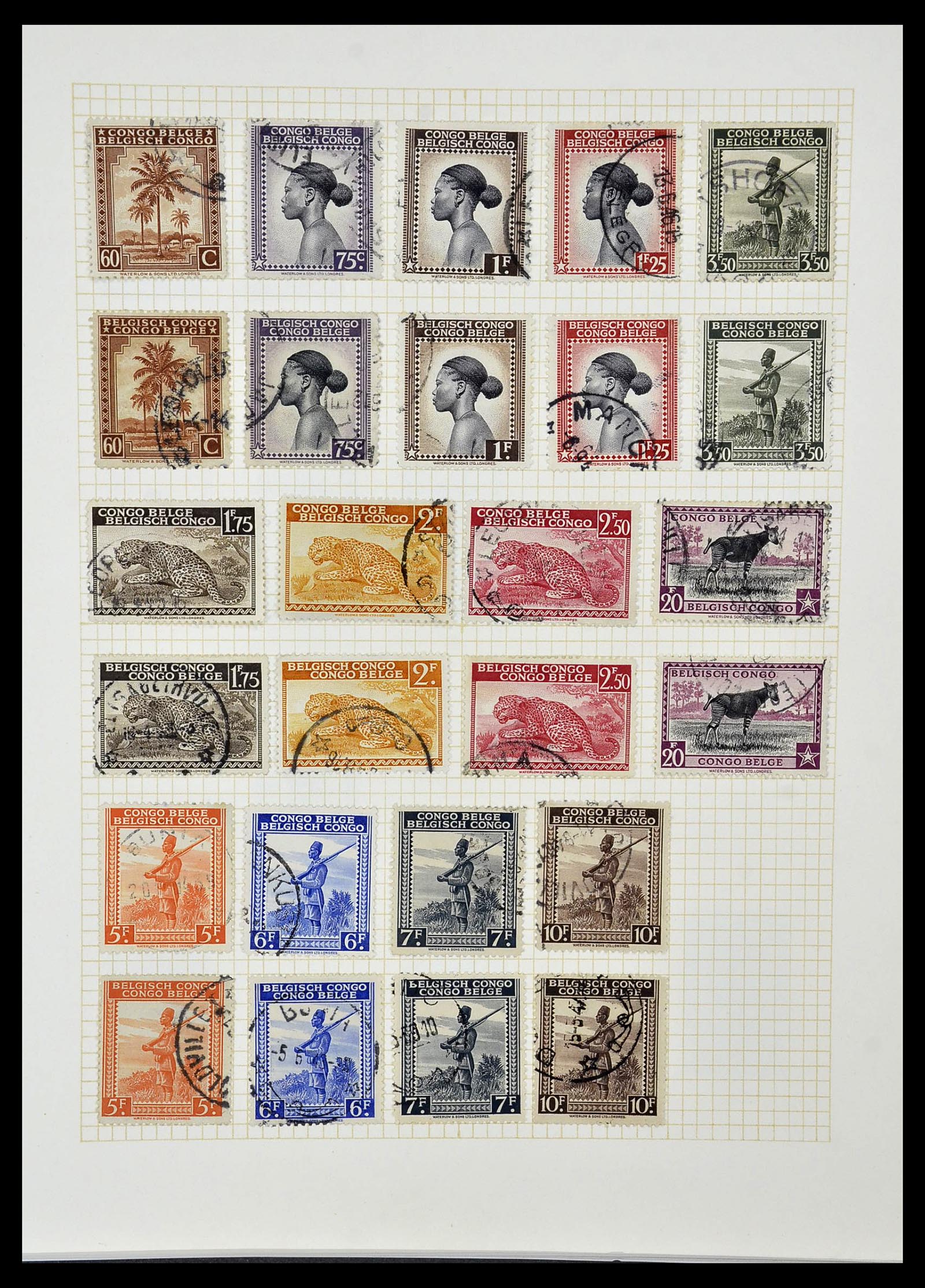 34366 028 - Postzegelverzameling 34366 Belgisch Congo 1885-1962.