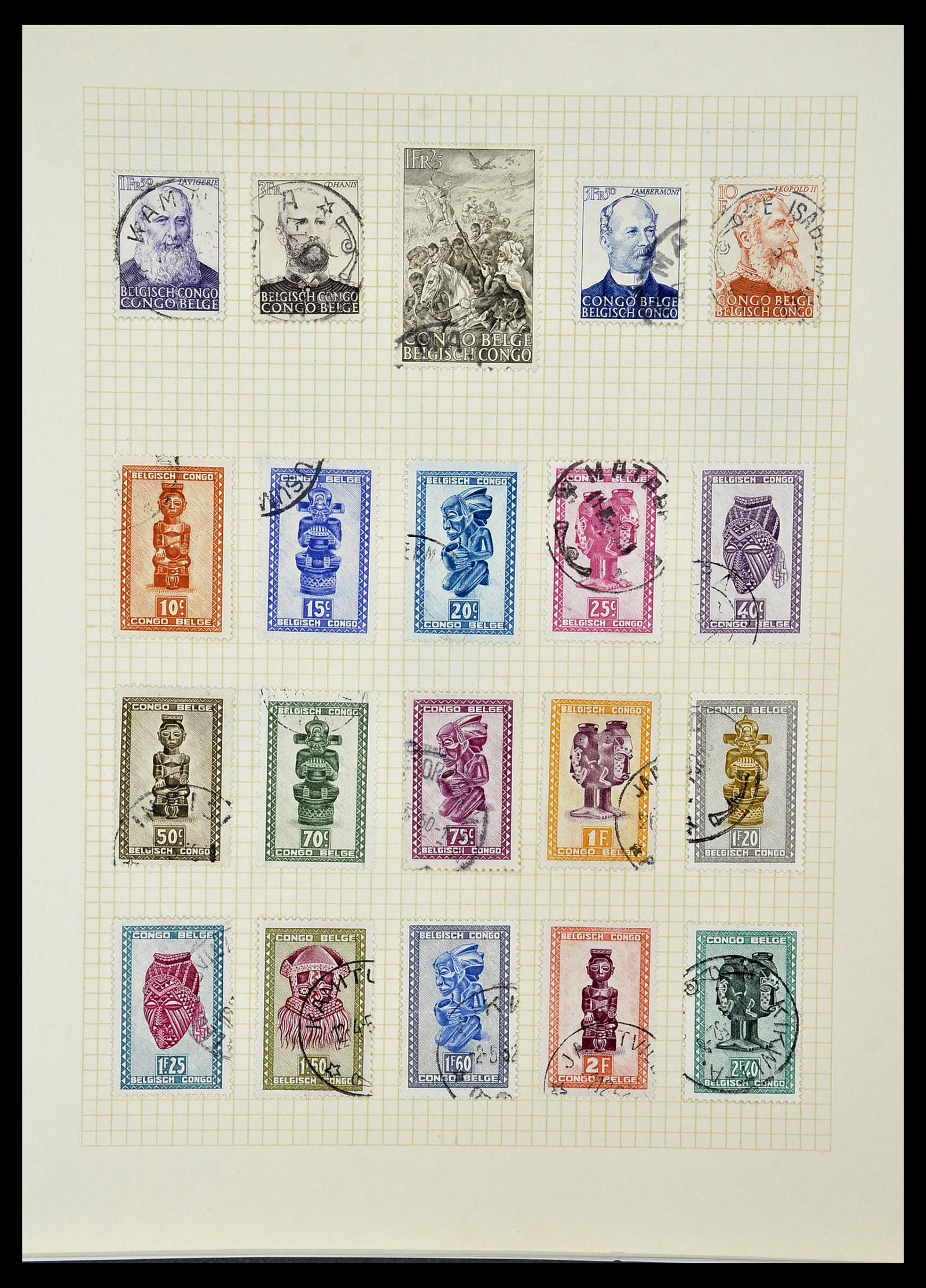 34366 030 - Postzegelverzameling 34366 Belgisch Congo 1885-1962.