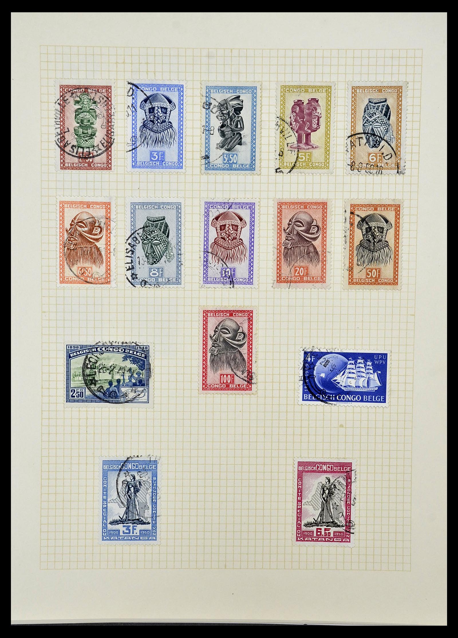 34366 032 - Postzegelverzameling 34366 Belgisch Congo 1885-1962.