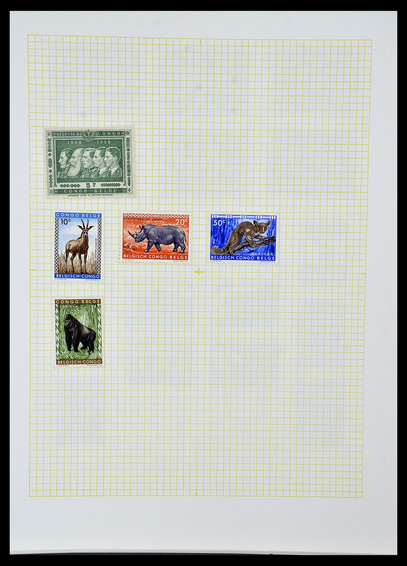 34366 037 - Postzegelverzameling 34366 Belgisch Congo 1885-1962.