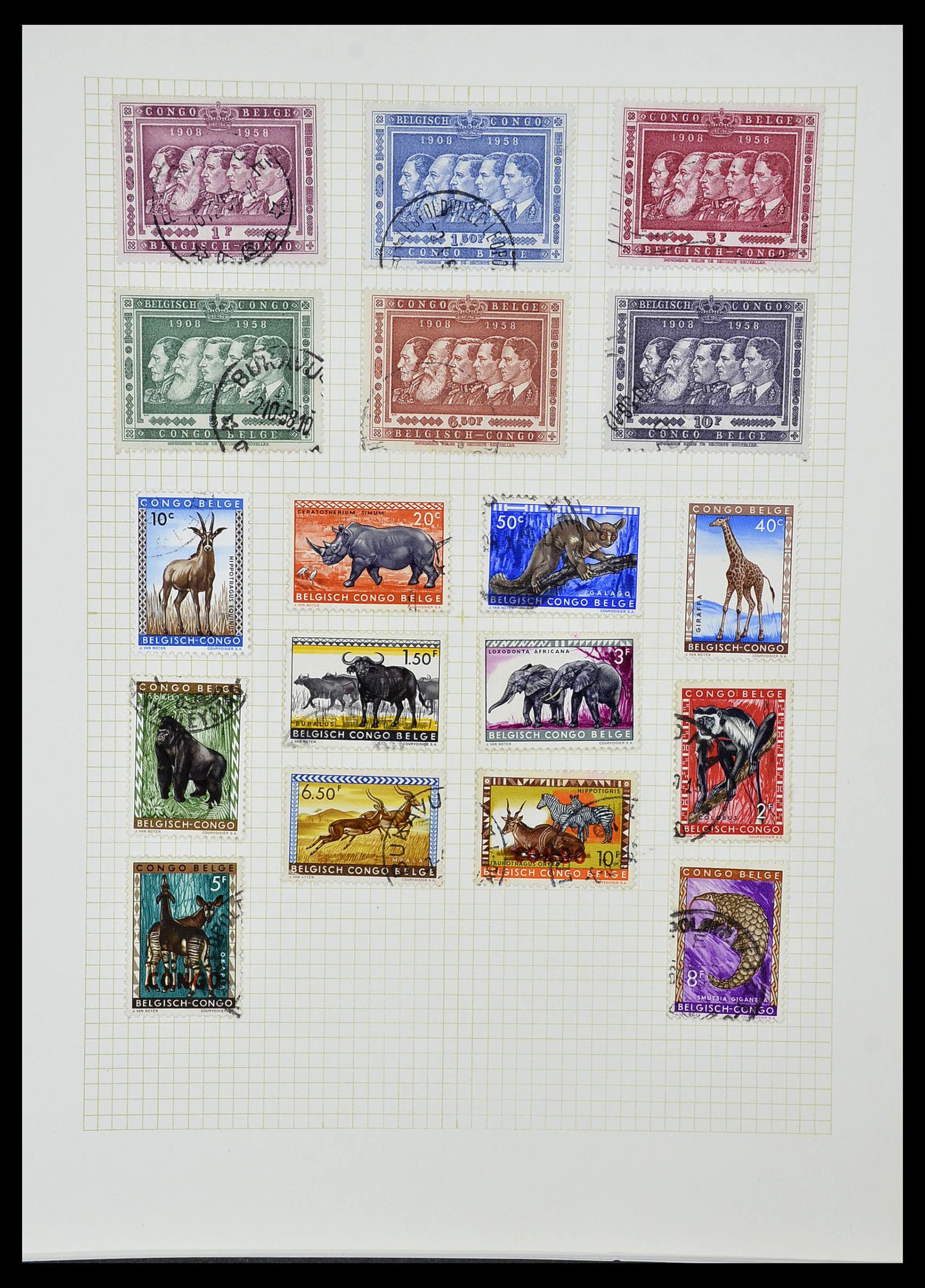 34366 038 - Postzegelverzameling 34366 Belgisch Congo 1885-1962.