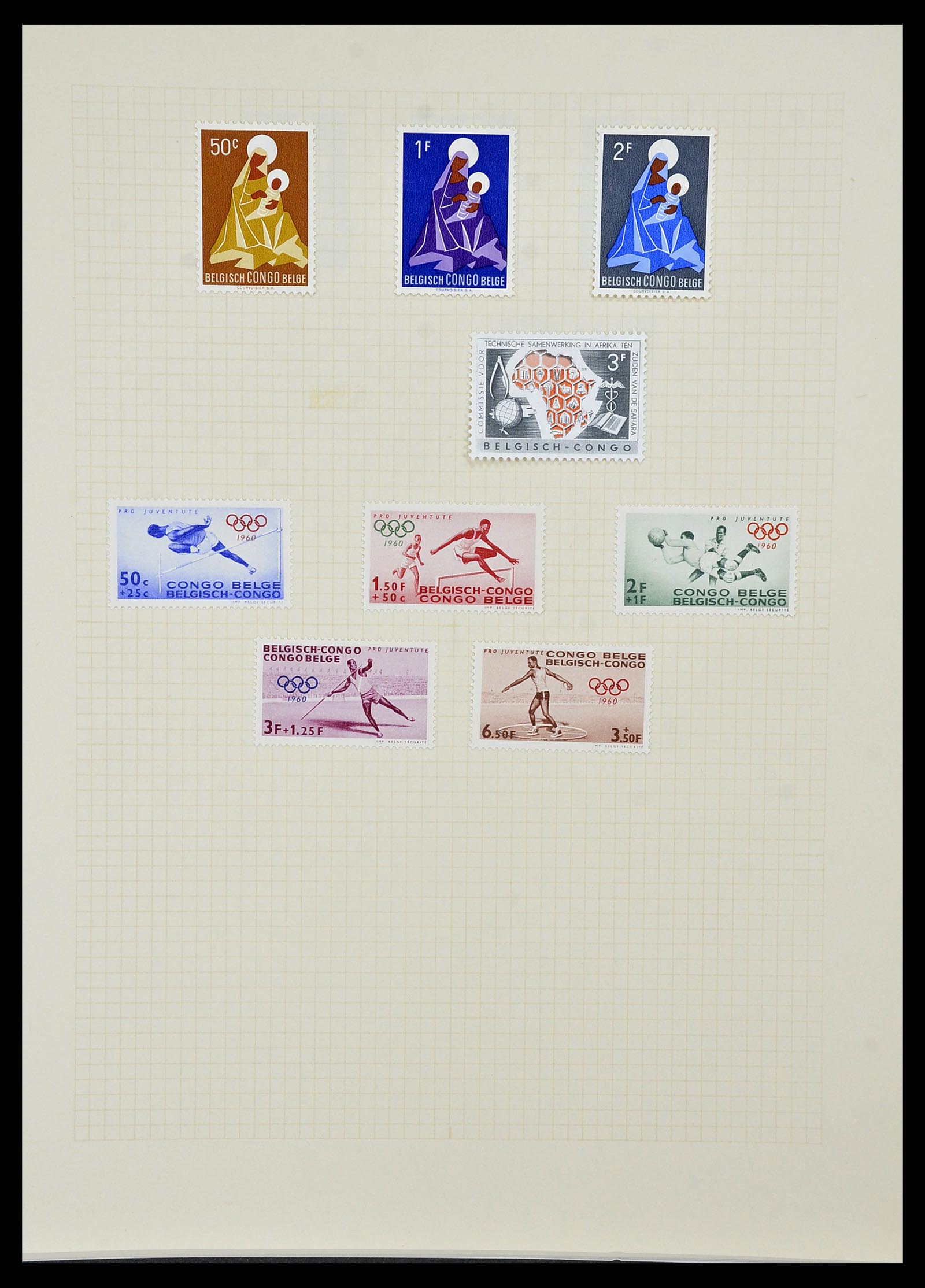 34366 039 - Postzegelverzameling 34366 Belgisch Congo 1885-1962.