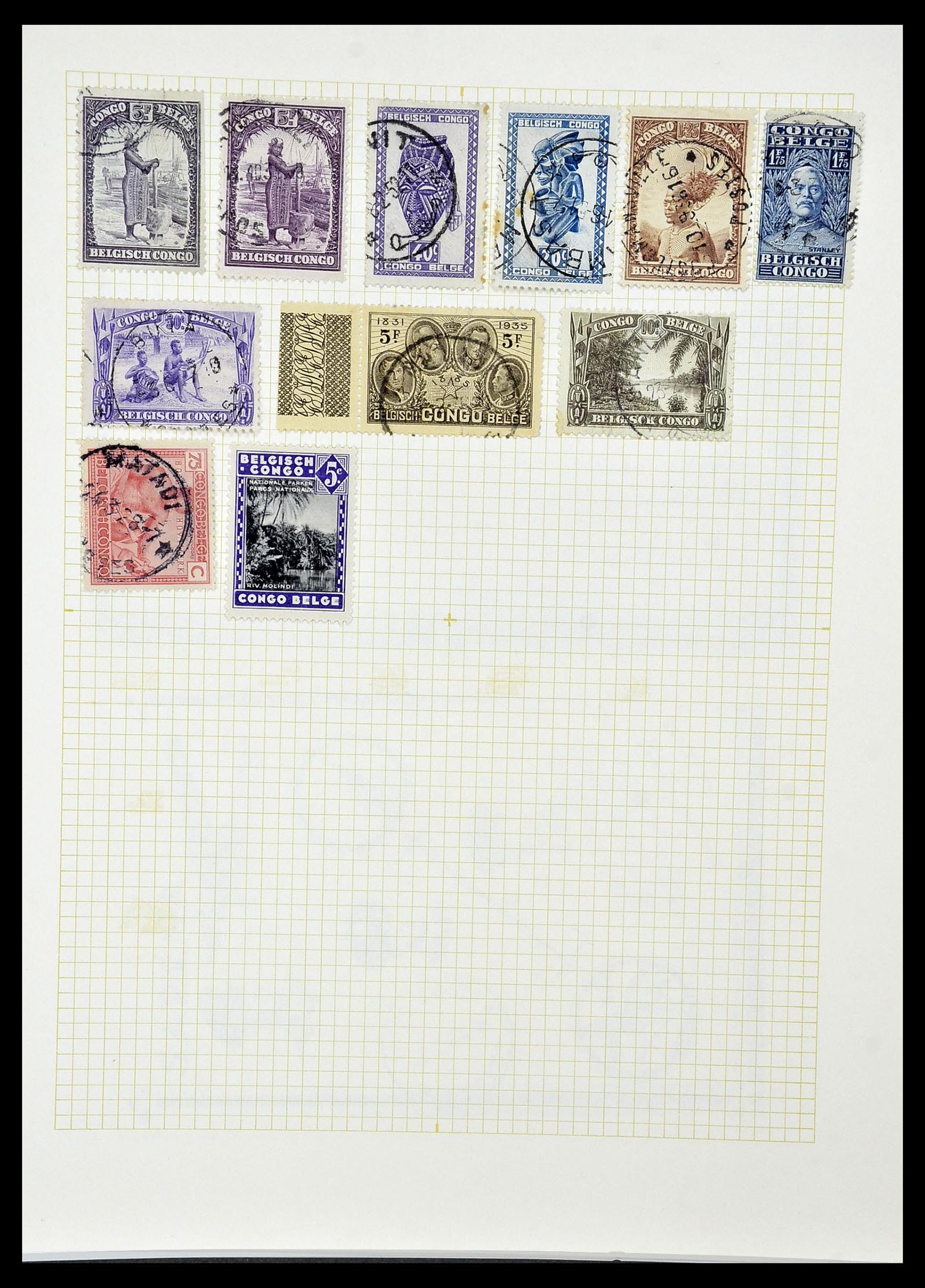 34366 043 - Postzegelverzameling 34366 Belgisch Congo 1885-1962.