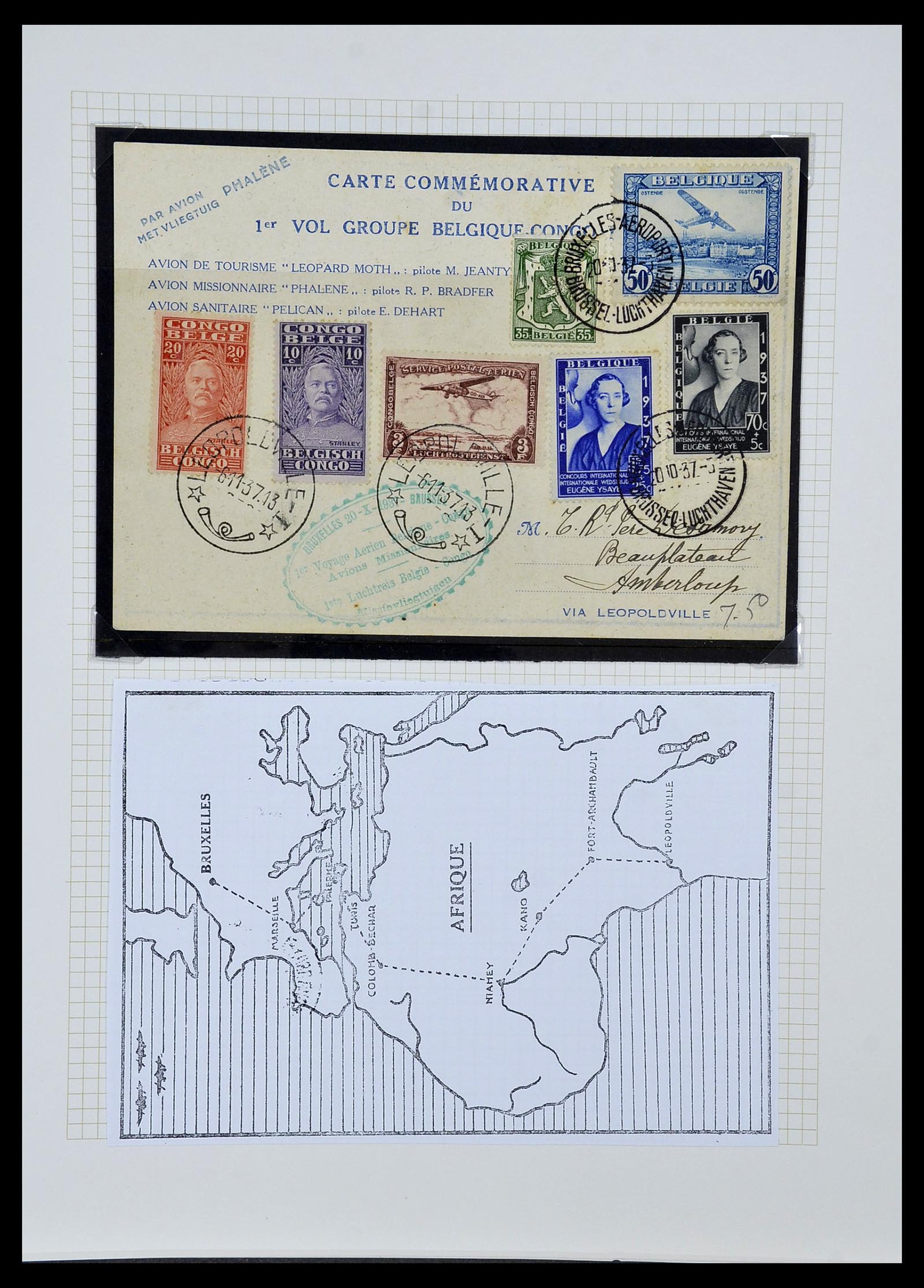 34366 045 - Postzegelverzameling 34366 Belgisch Congo 1885-1962.